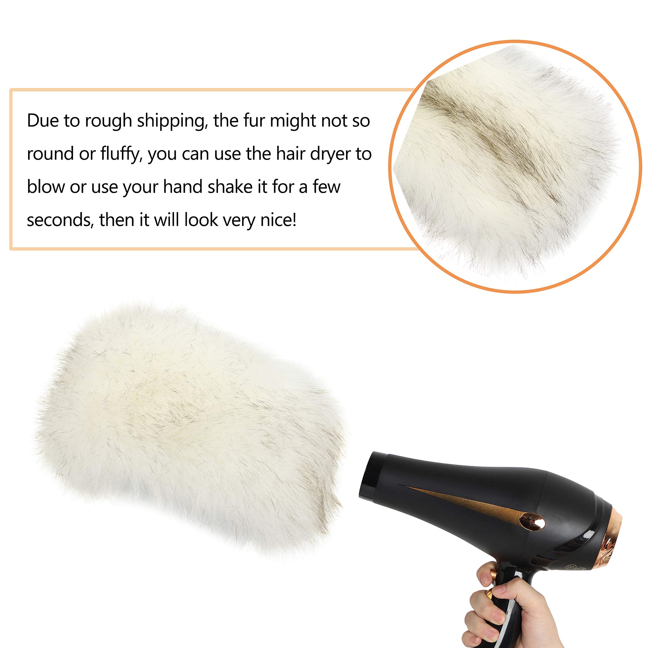 LA CARRIE Faux Fur Headband with Stretch Women's Winter Earwarmer Earmuff