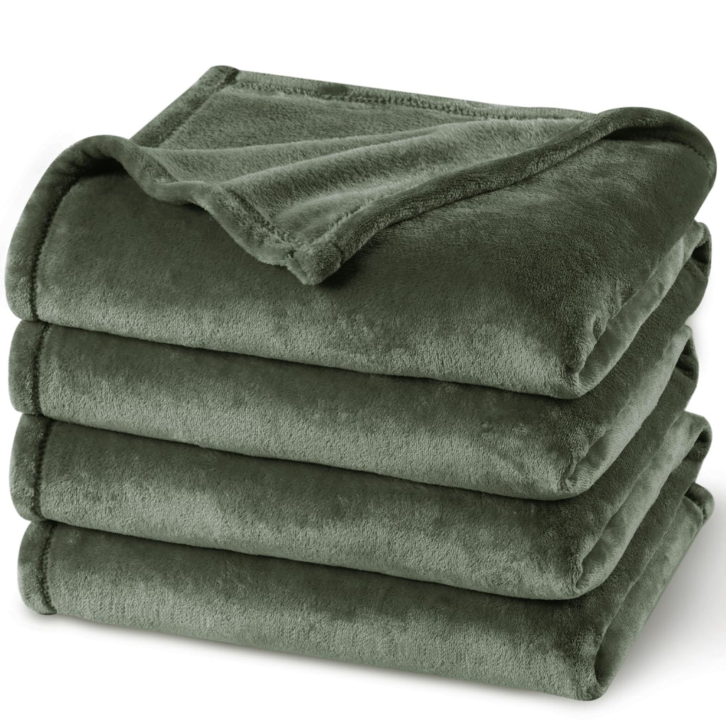 PHF Oversized King Big Fleece Blanket 120"x120", No Shed No Pilling Extra Large Soft Blanket, Giant 10'x 10' Lightweight for Bed, Sofa Travel and Camping, Suitable for All Season, Beige
