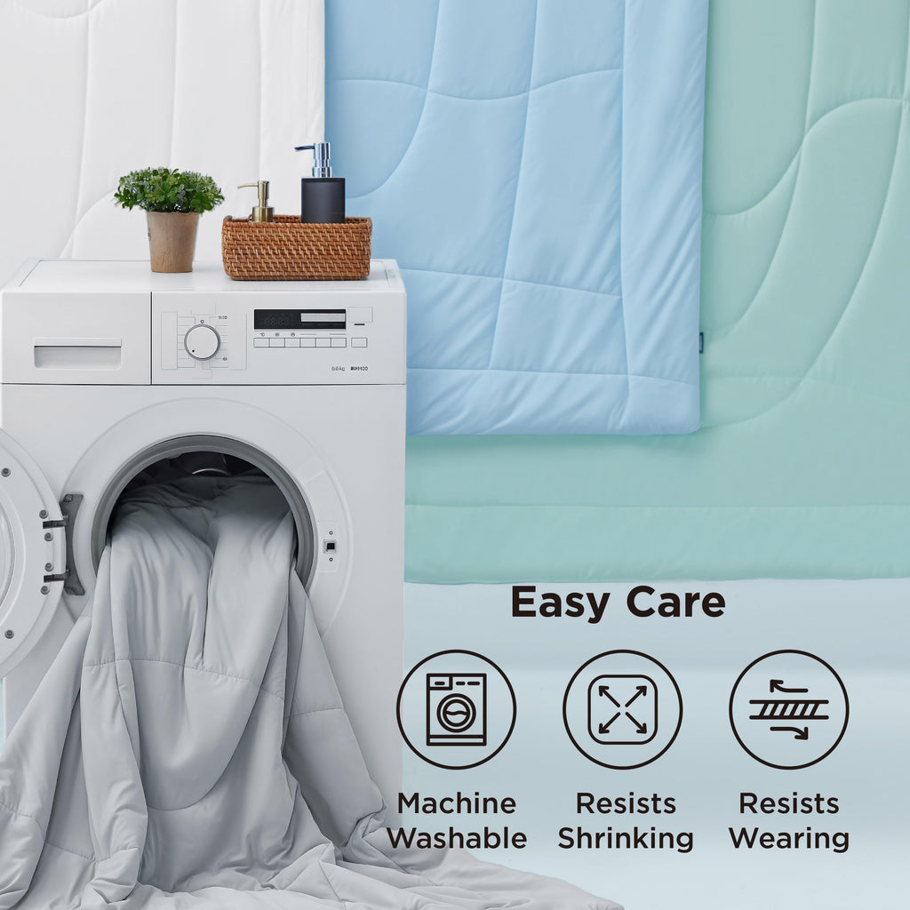 Bedsure Cooling Comforter King Size - Cooling Blankets for Hot Sleepers, Lightweight Comforter for Summer with Dual-Sided Cool Tech, Soft Breathable Cold Blanket for Sleeping, Grey, 102x90 Inches
