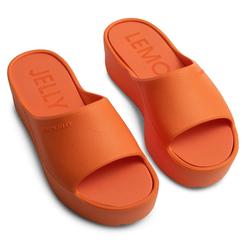 Lemon Jelly Women's Sunny Platform Sandals - Cute Water-Friendly Comfort Wedges for the Beach or Casual Wear - Super Lightweight Slip-On Flip Flops for Ladies