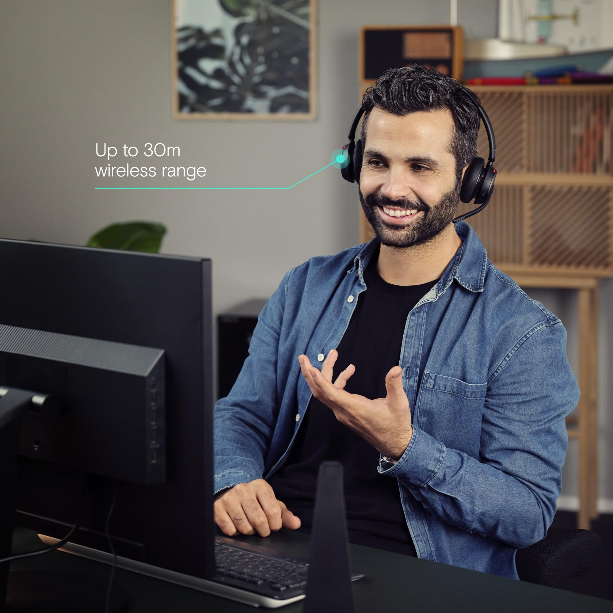EPOS Impact 1061 ANC High-Performance Bluetooth Headset for PC - Double-Sided, Advanced Noise Cancellation, EPOS AI, Super Wideband Audio, Intuitive Controls, for Professionals in Loud Workspaces
