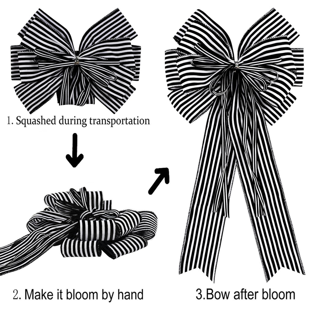 2 Pack Large Burlap Jute Hemp Rope Bows for Wreaths,Rustic Farmhouse Crafts Bow Wrapping Tree Topper Wedding Holiday Birthday Party Wall Home Boho Front Door Decorations