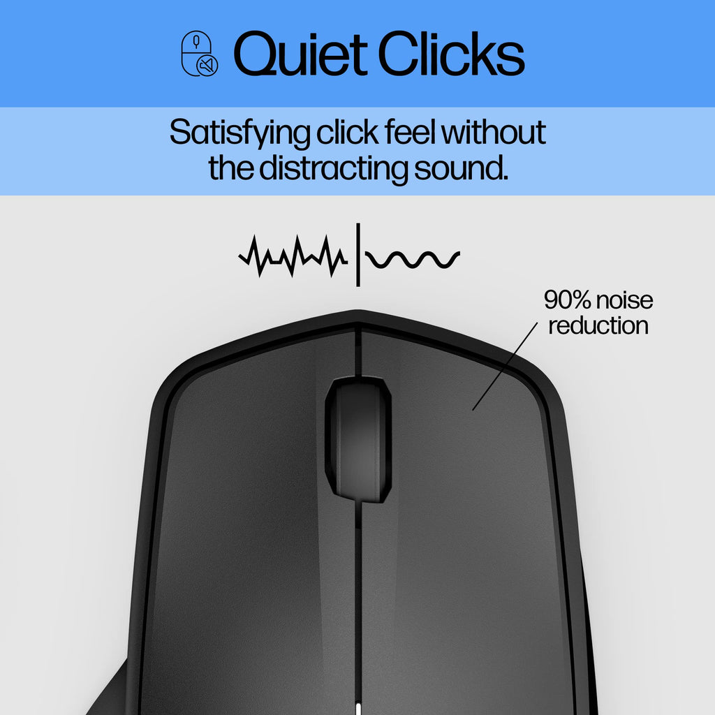 HP 920 Ergonomic Vertical Mouse Wireless Bluetooth 5.3 & USB Dongle, 5 Programmable Buttons, 16 Week Battery, Multi-Device, Multi-OS