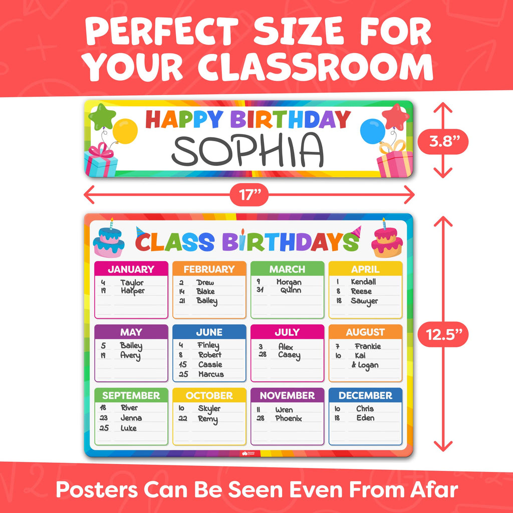 Multiplication Chart Poster & Math Posters for Elementary School - 13pc Learning Posters for Kids Ages 3-5 6-10 - 16”x11” Multiplication Table Poster, Math Classroom Decor Must Haves - Back to School