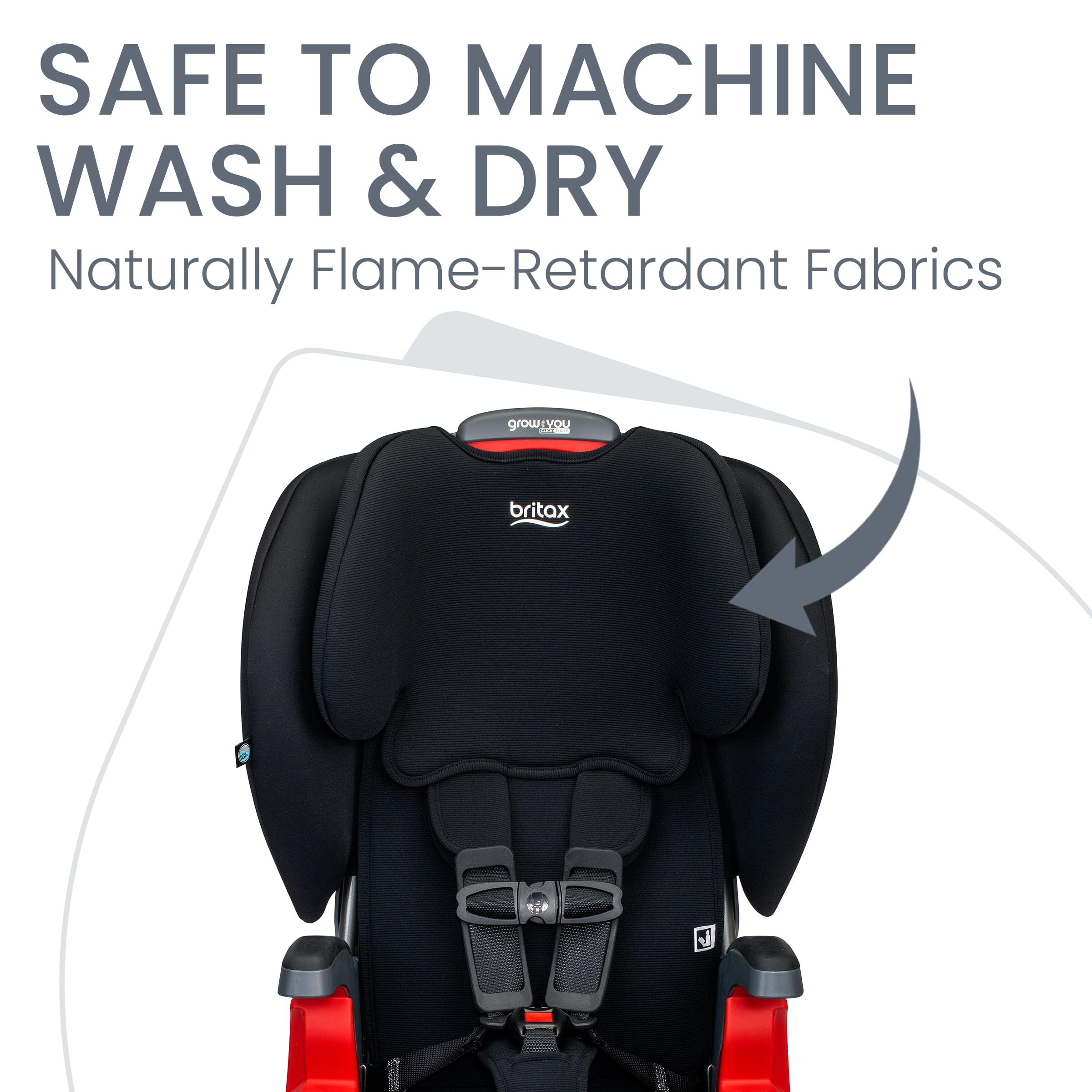 Britax Grow with You ClickTight Harness-2-Booster Car Seat, 2-in-1 High Back Booster, Black Contour