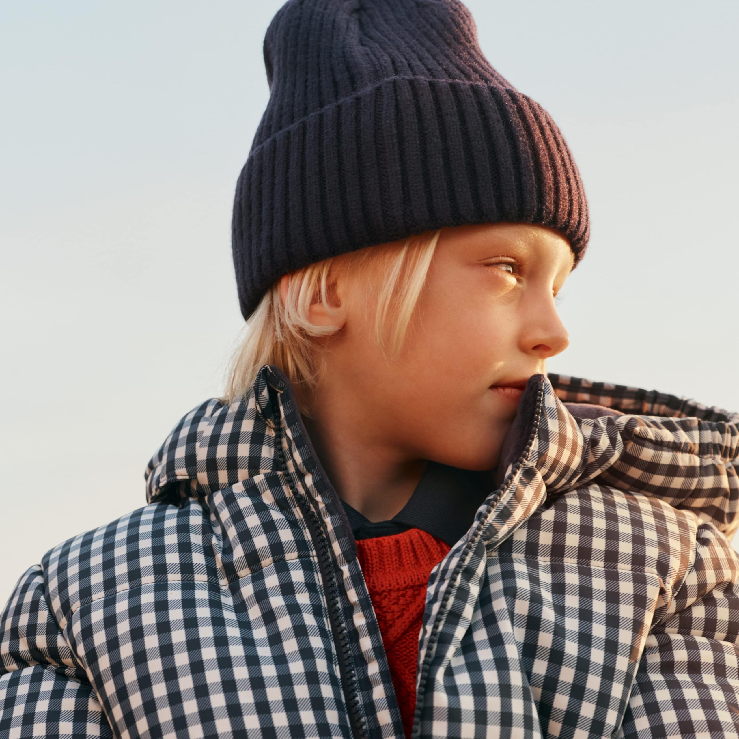 Amazon Essentials x Sofia Grainge Babies, Toddlers, and Boys' Water-Resistant Hooded Puffer Jacket