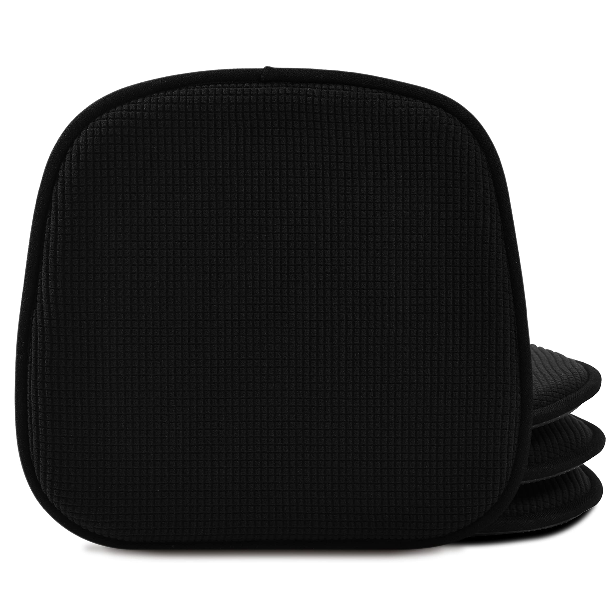 Shinnwa Dining Chair Cushions 2 Pack, Non Slip Indoor Chair Pads, U-Shaped Kitchen Seat Cushions, Set of 2, 15 x 16 Inches, Black