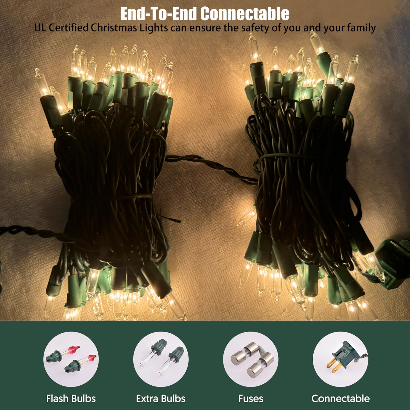 HISHINY Christmas Lights 100 Count Pink Christmas Tree String Lights with Green Wire for Outdoor Indoor Christmas Decorations Wedding Decorations Valentines Day Decor,UL Certified (21feet)