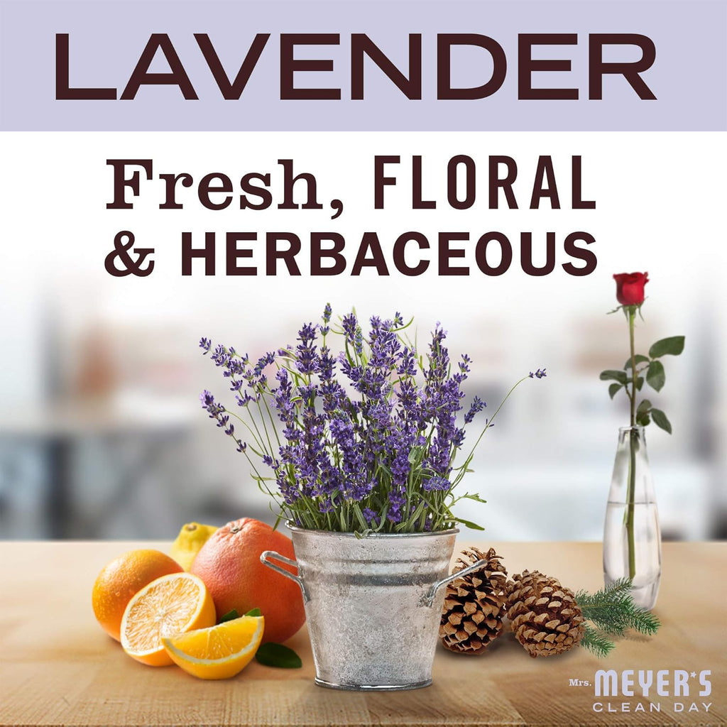 MRS. MEYER'S CLEAN DAY Foaming Hand Soap Concentrated Refills, 4 Concentrated Refills (2 Fl. Oz each), Lavender Scent, Makes 40 Fl. Oz. of Foaming Soap Total
