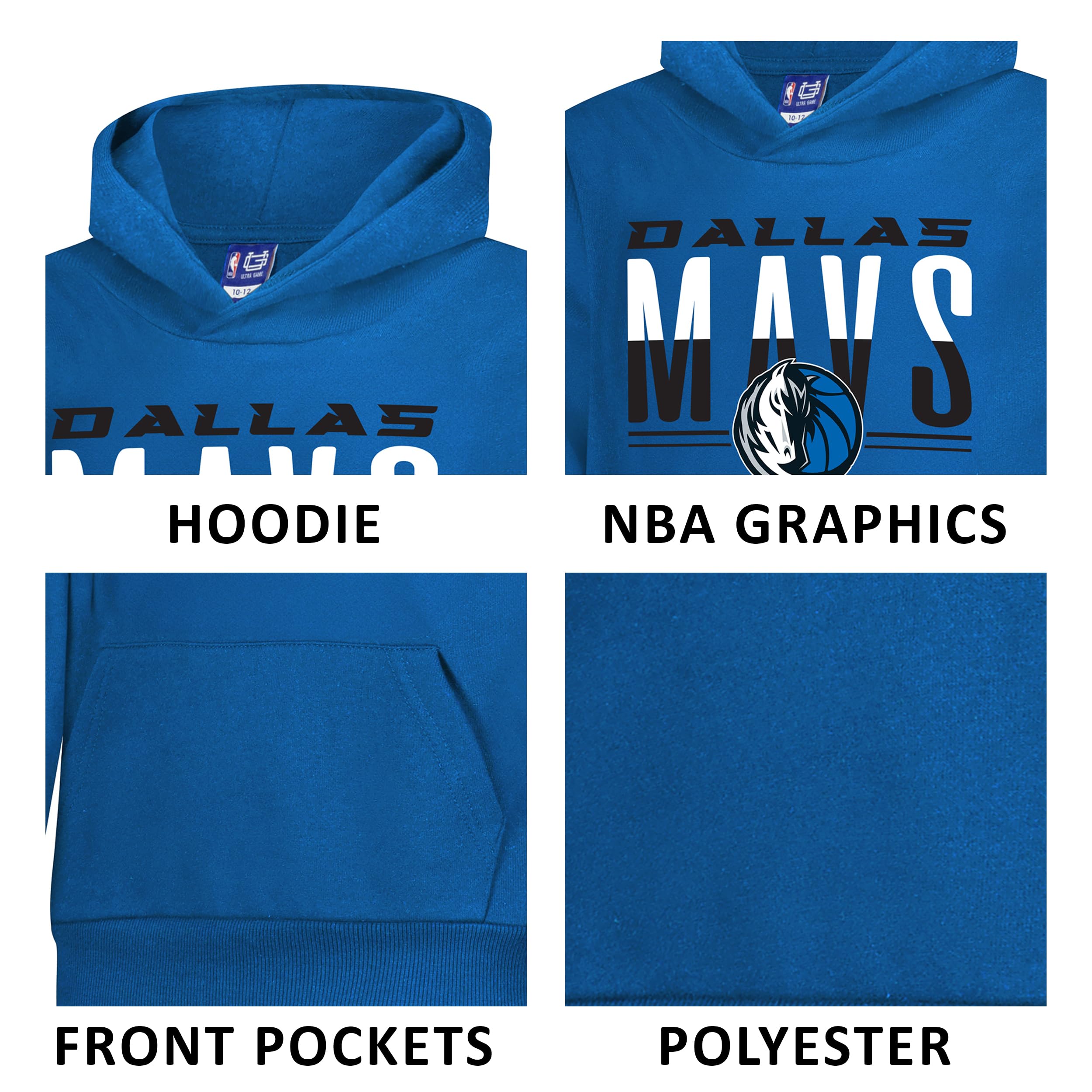 Ultra Game Youth NBA Official Standard Super Soft MVP Pullover Hoodie Sweatshirt