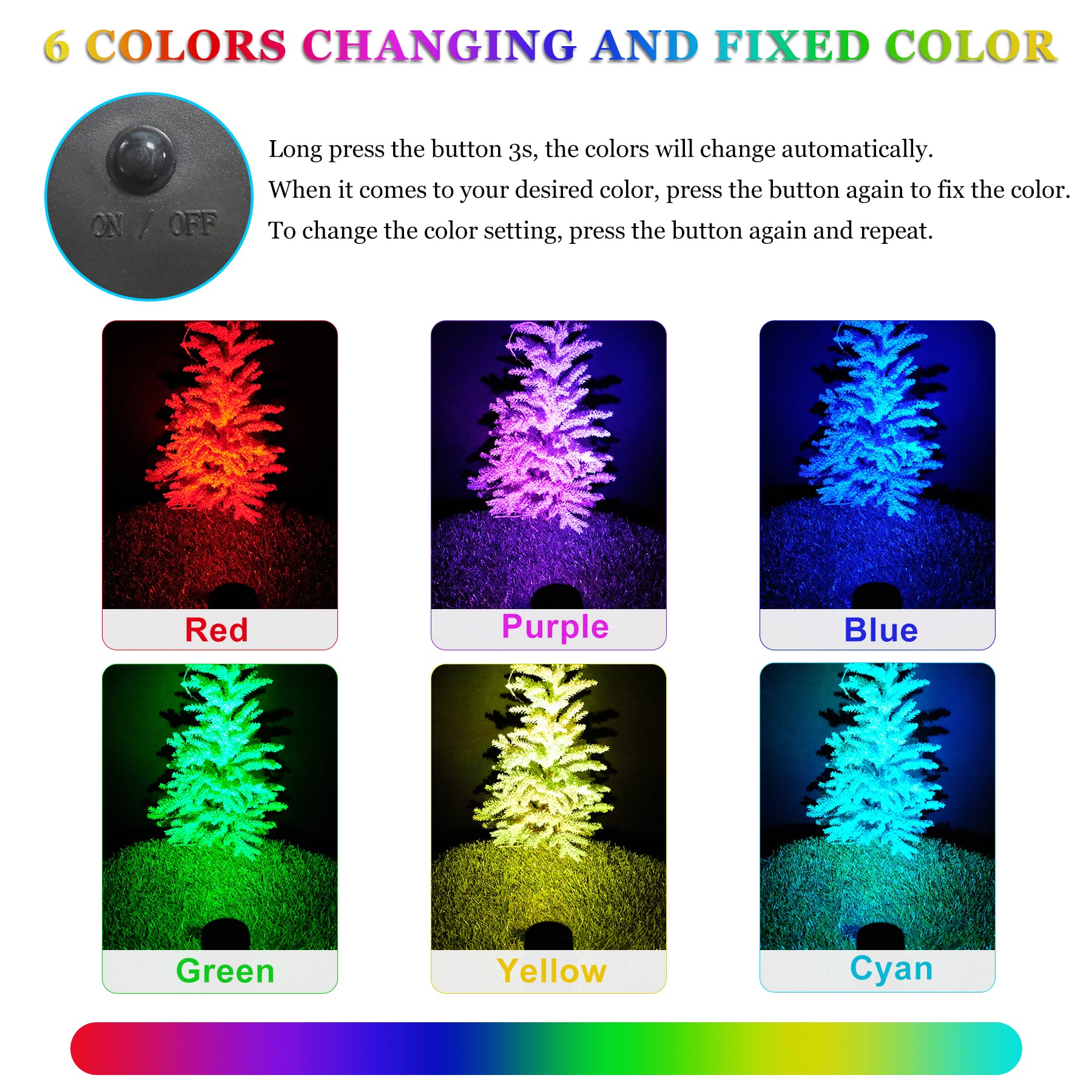 Solar Spot Lights Outdoor, Solar Landscape Spotlights IP65 Waterproof 9.8ft Cable,Auto On/Off Outdoor Wall Lights for Garden Yard Driveway Porch Walkway Pool (3000K Warm White)