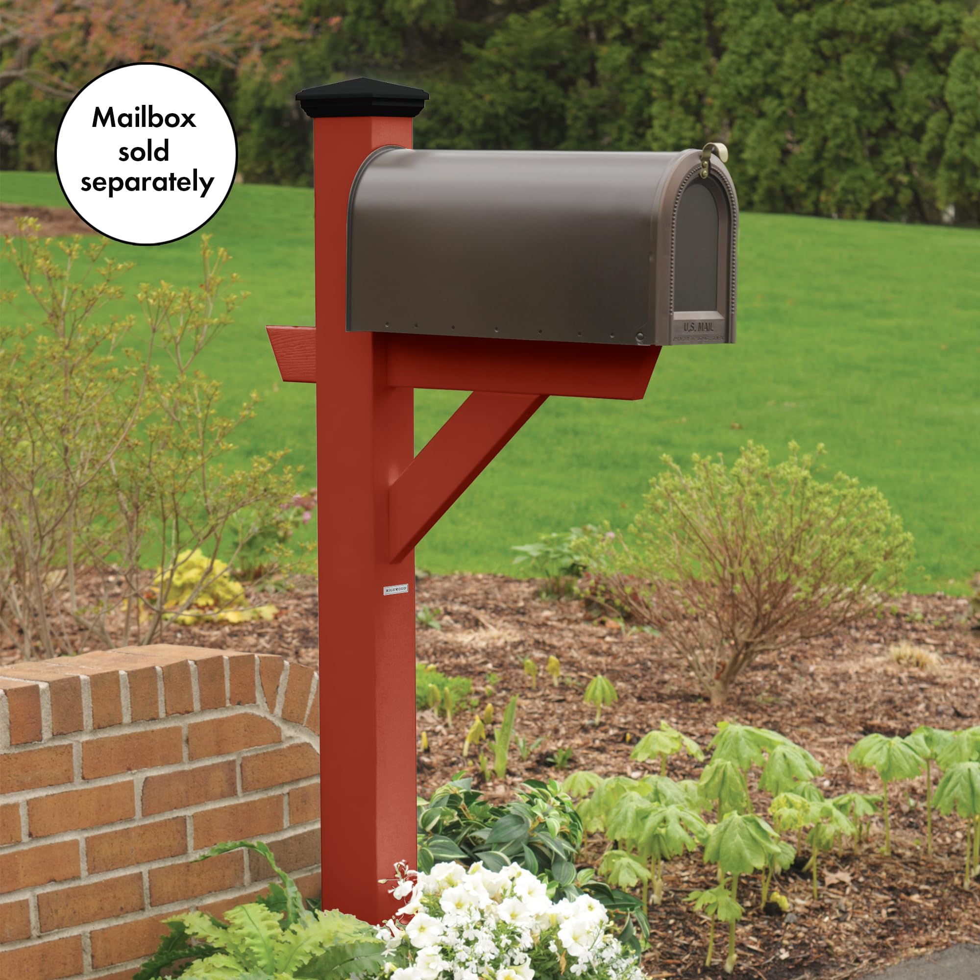 Highwood AD-MLBX1-BKE Hazelton Mailbox Post, Black