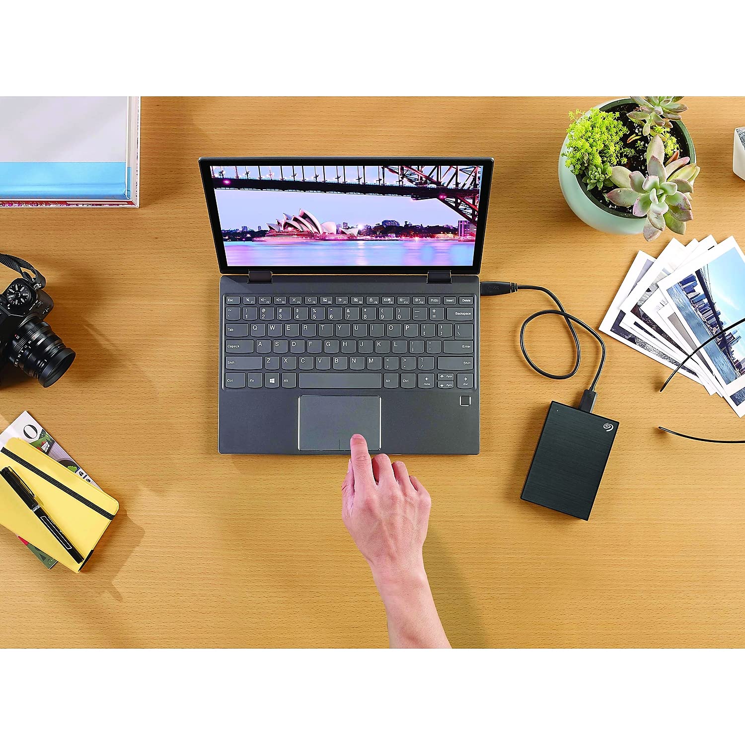 Seagate One Touch SSD 1TB External SSD Portable – Black, speeds up to 1030MB/s, 6mo Mylio Photo+ subscription, 6mo Dropbox Backup Plan and Rescue Services (STKG1000400)