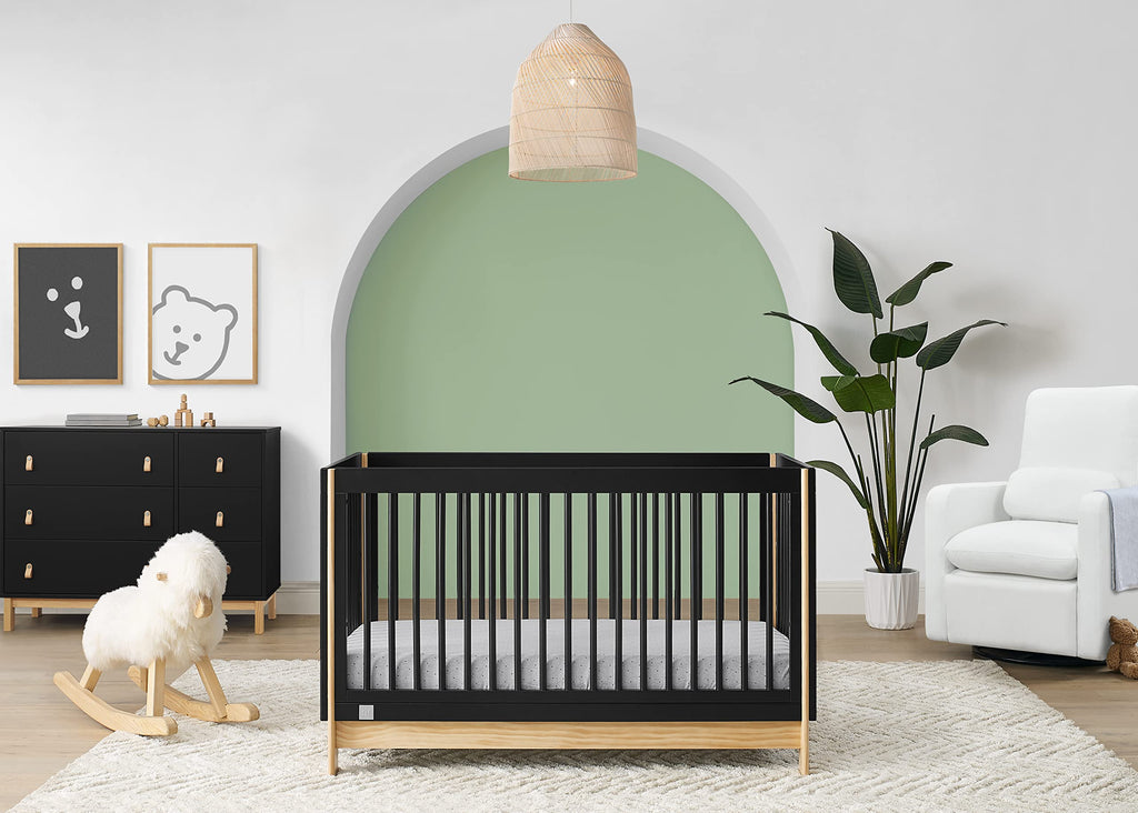GAP babyGap Tate 4-in-1 Convertible Crib - Greenguard Gold Certified, Bianca White/Natural