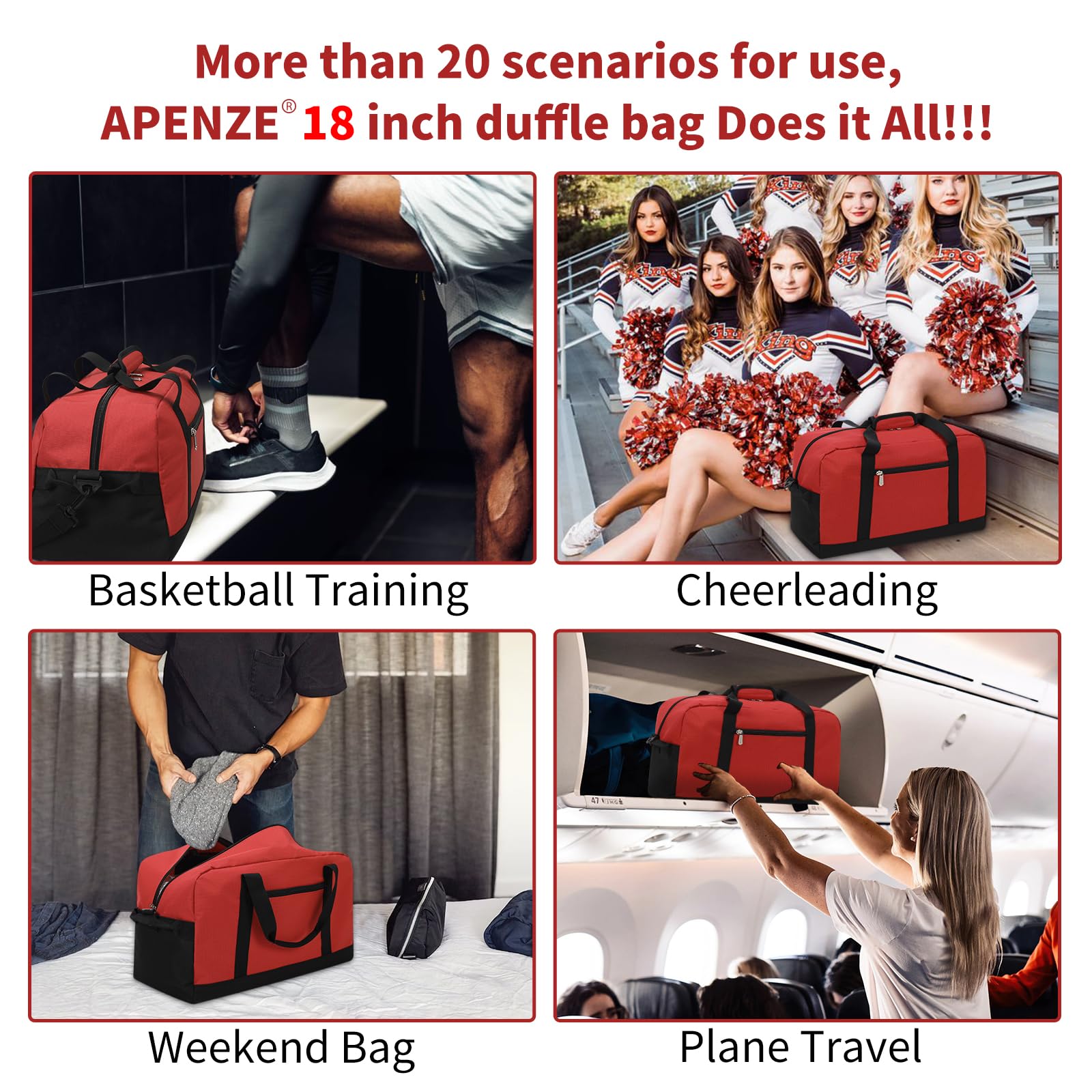 Apenze Small Gym Bag Carry On Bag - 12 in Mini Duffle Bag Lightweight for Overnight Travel(Camouflage)