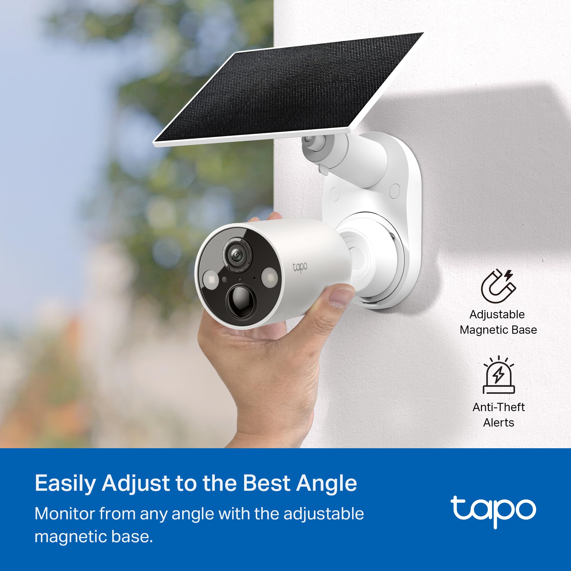Tapo by TP-Link Wireless Outdoor Security Camera, 1080P, Up to 180 Days Battery Life, Free Person Detection, SD/Cloud Storage, Spotlight Color Night Vision, Alarm, No Hub Needed, Black, C403
