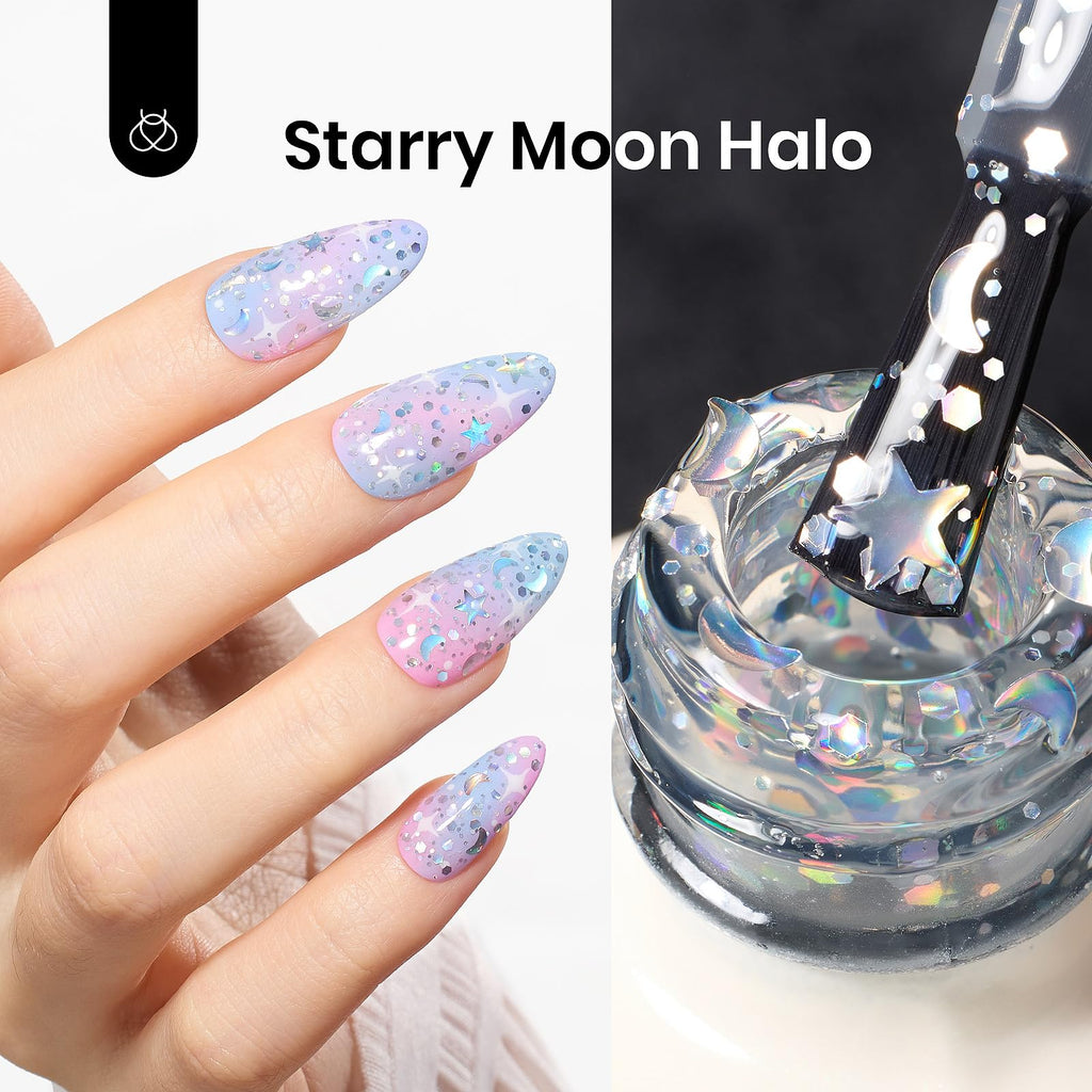 Beetles Heart Gel Top Coat 15ml - Hema Free Glitter Shine No Wipe Top Coat Long-Lasting for Gel Polish, Pink Heart Sparkle Soak Off UV LED Gift for Women