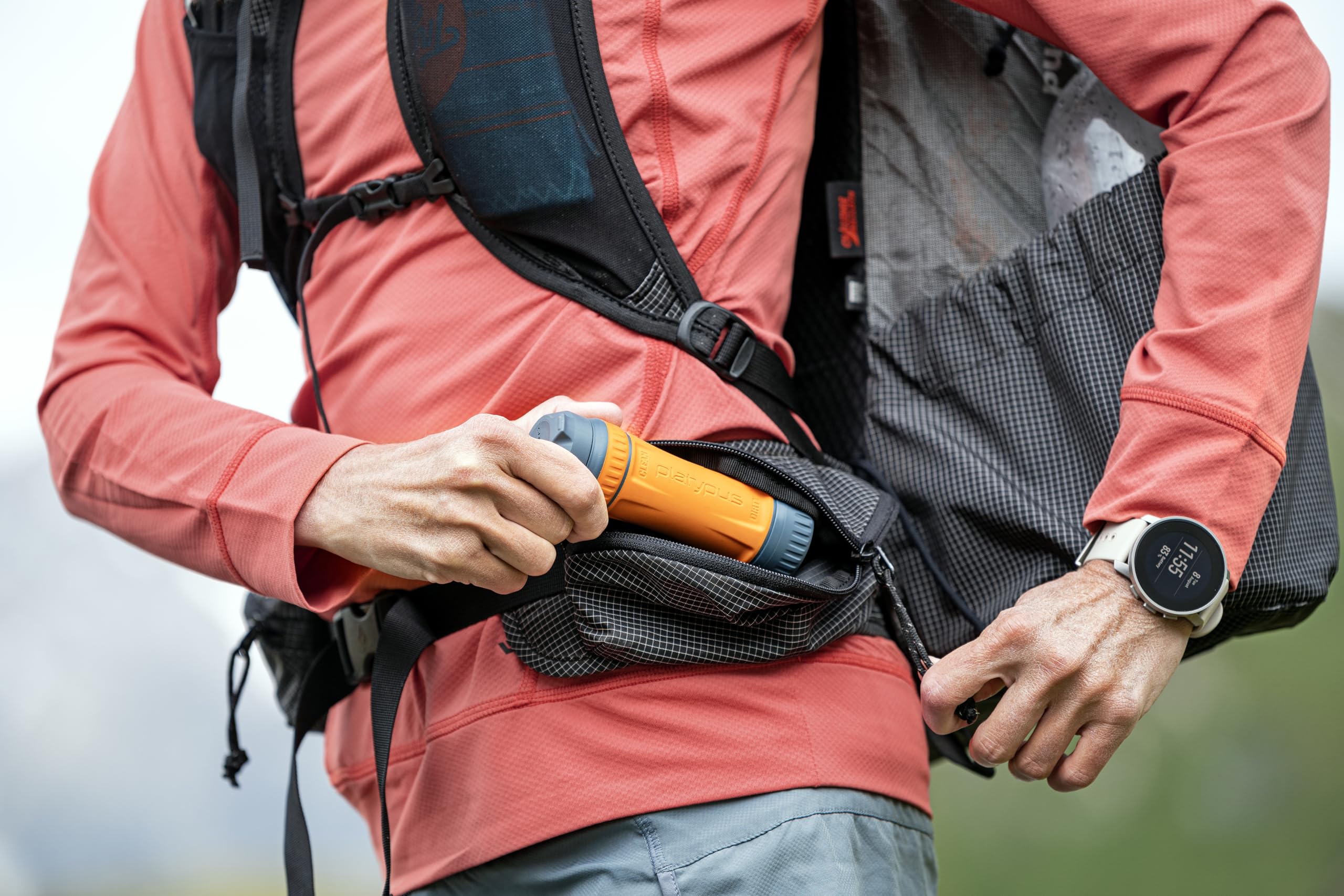 Platypus Quickdraw Ultralight Backpacking Water Filter, Blue