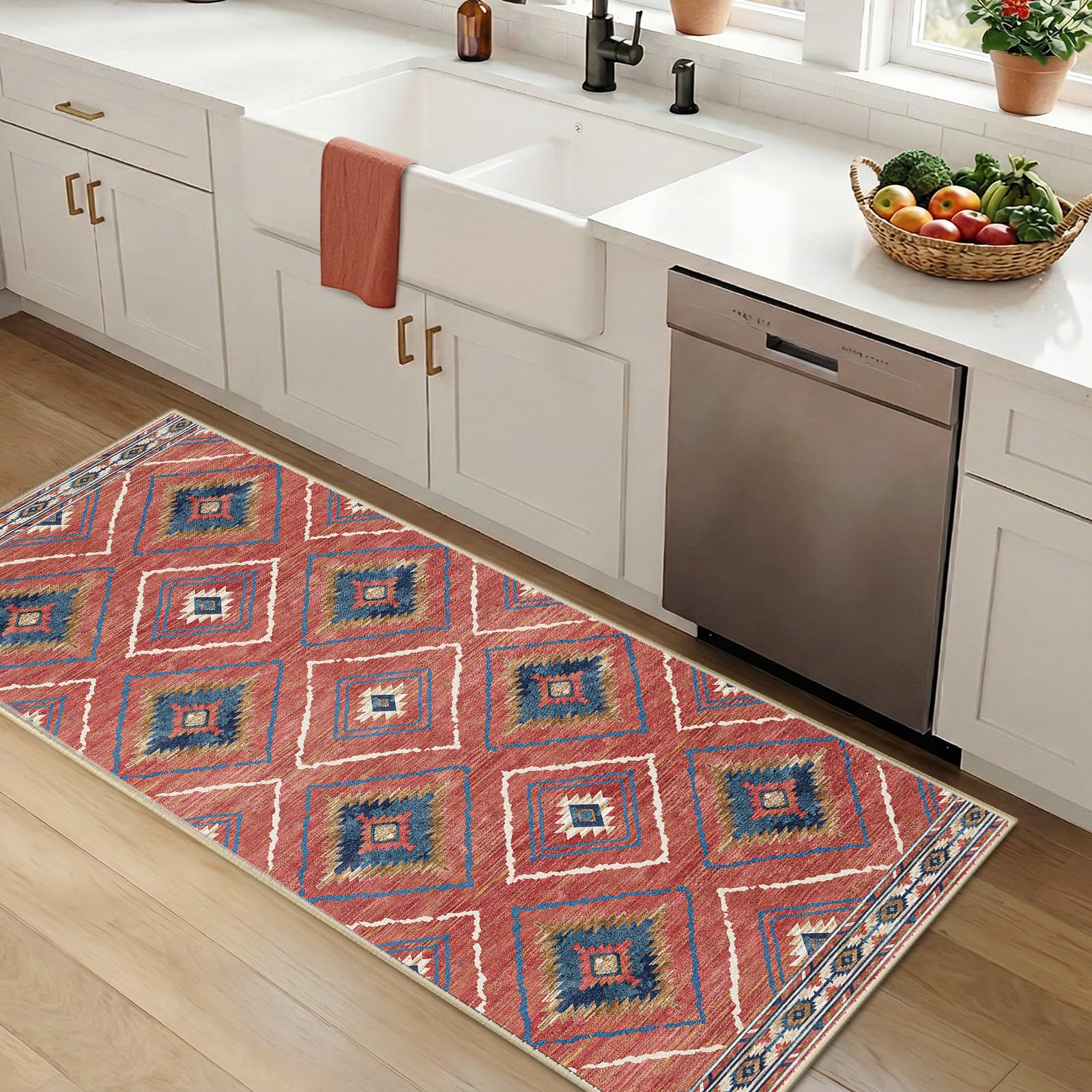 BESTSWEETIE Area Rug 2x3 Rug Machine Washable Non-Slip Low Pile Print Pattern Western Rug for Living Room Bedroom Entryway Tribal Series-Abstract/Cowhide