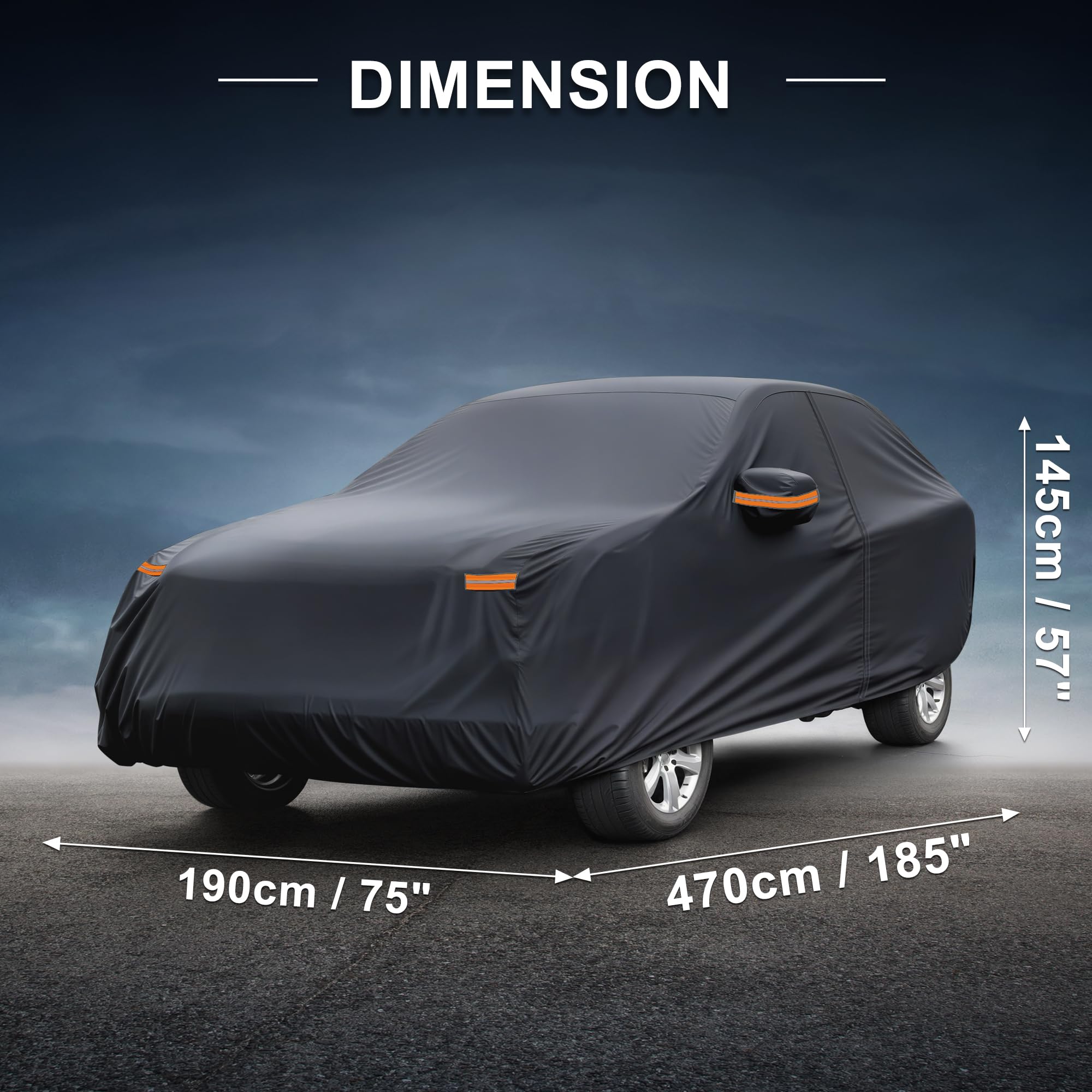 X AUTOHAUX Car Cover for Mini Cooper 2DR 2002-2021 210D-PU Outdoor Full Car Cover All Weather with Door Zipper