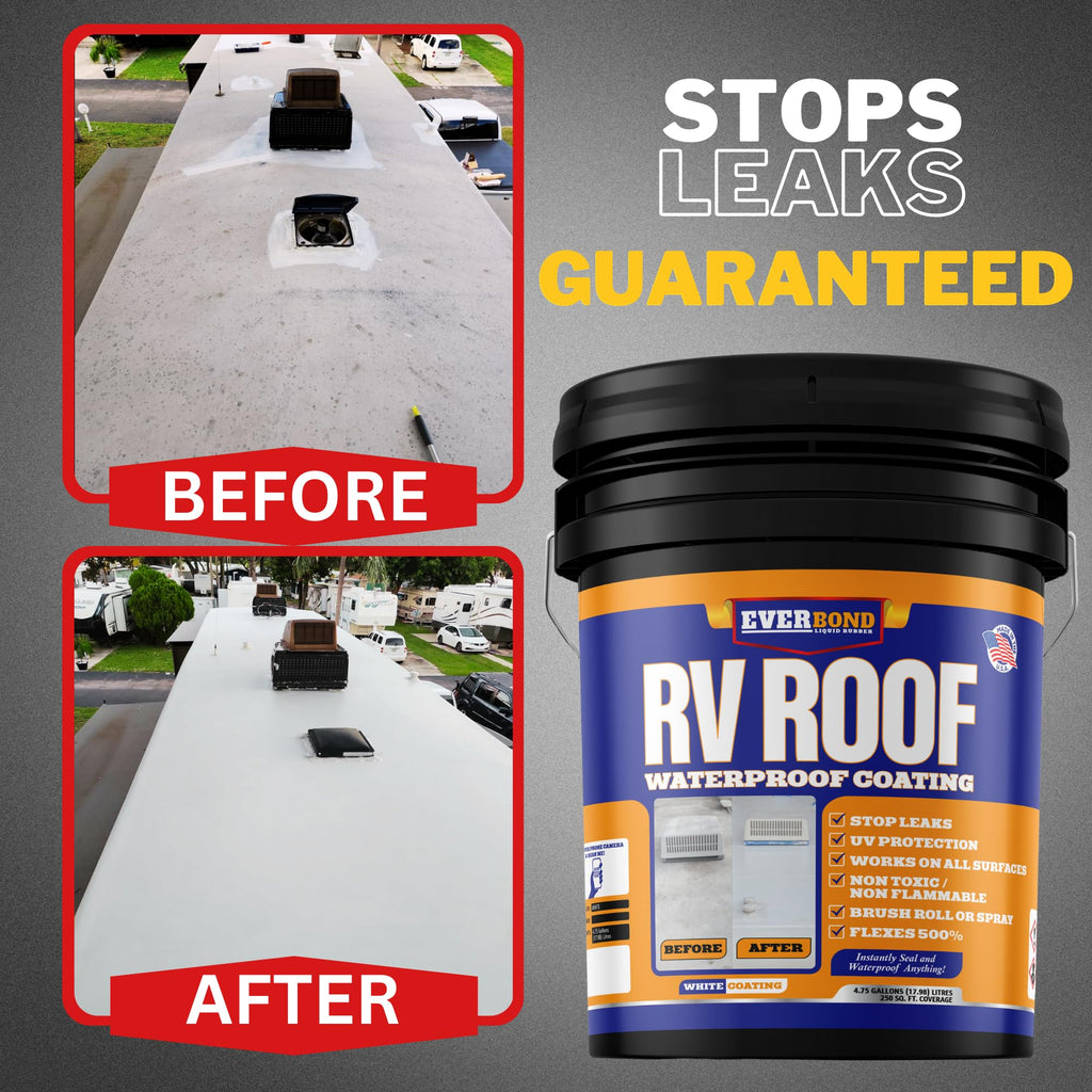 EverBond Multipurpose Primer - Primer for Roof Coatings - Use on EPDM Rubber, Wood, Fiberglass, Concrete, and Metal Surfaces - Easy to Apply on RVs, Campers, and Trailers - 1 Gallon