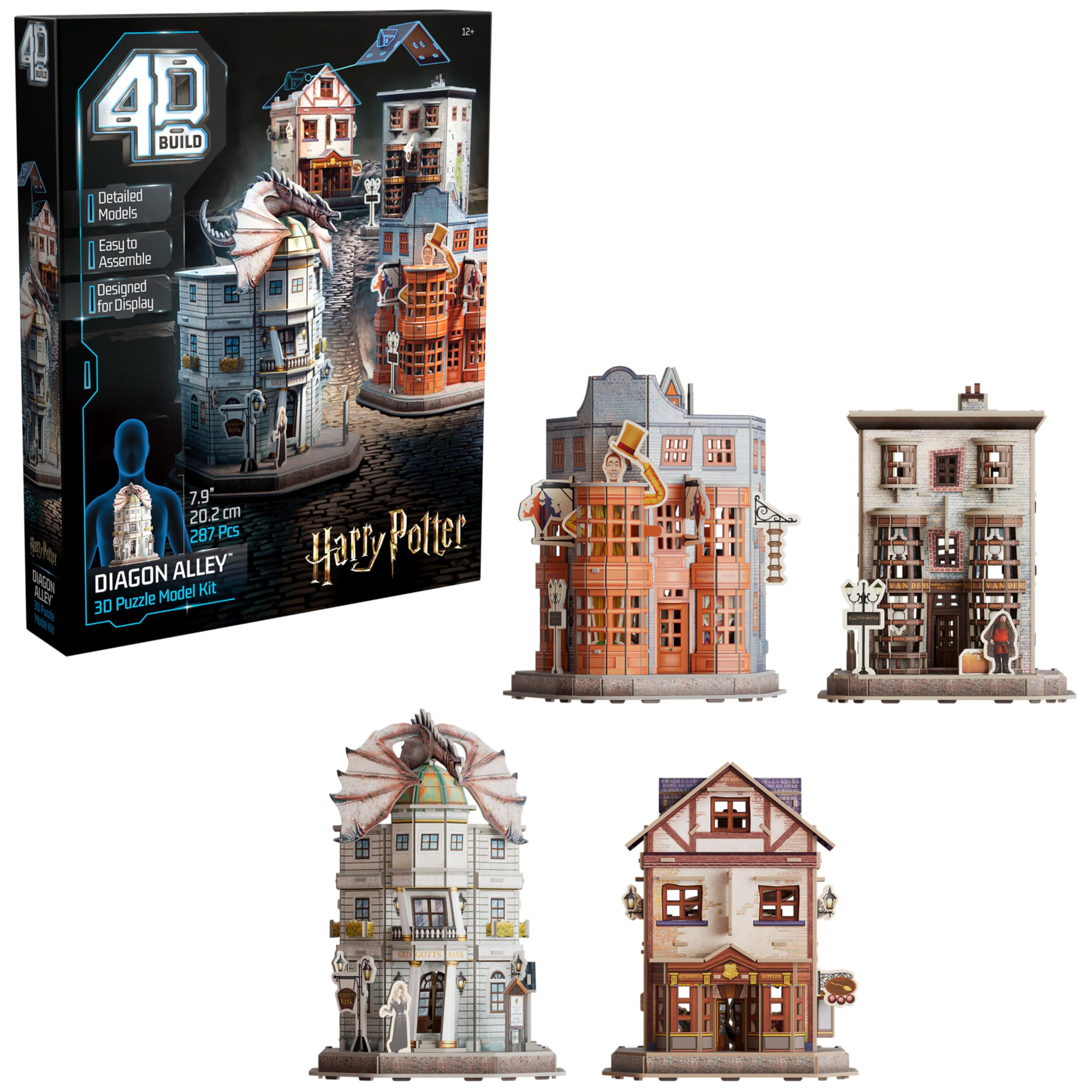 4D Build, Harry Potter Hogwarts Express 3D Model Kit, Harry Potter Collectibles & Desk Decor, Adult Puzzle, Building Toys, 181 Pieces, 3D Puzzles, Gift Ideas for Ages 12 & Up
