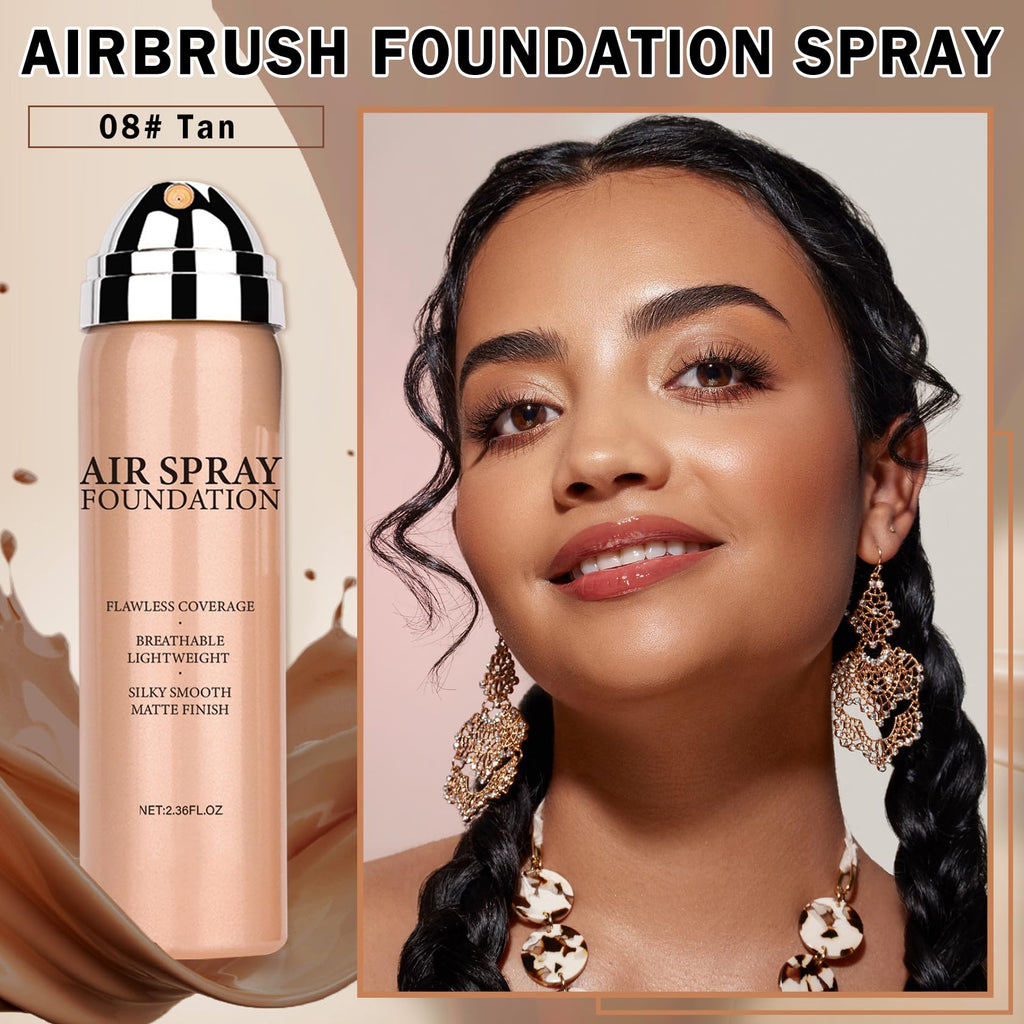 Air Brush Makeup Foundation and Makeup Primer for Face,Hydrates and Moisturizes,Buildable Coverage with Anti-aging Formula for Smooth Radiant Skin (01 Natural/Warm Porcelain)
