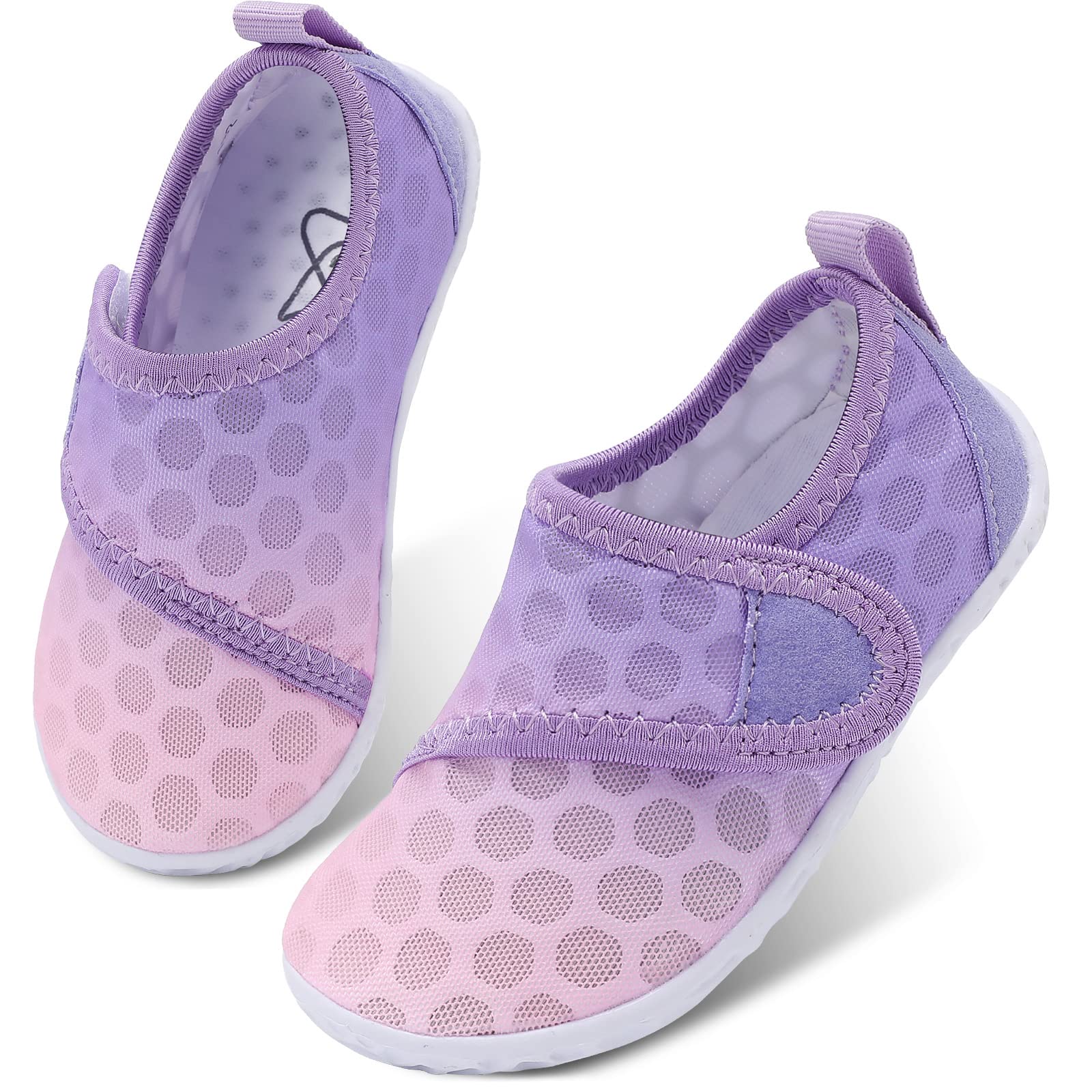 LeIsfIt Toddler Water Shoes Boys Girls Barefoot Aqua Socks Kids Breathable Quick-Dry Swim Shoes for Beach Pool Surf