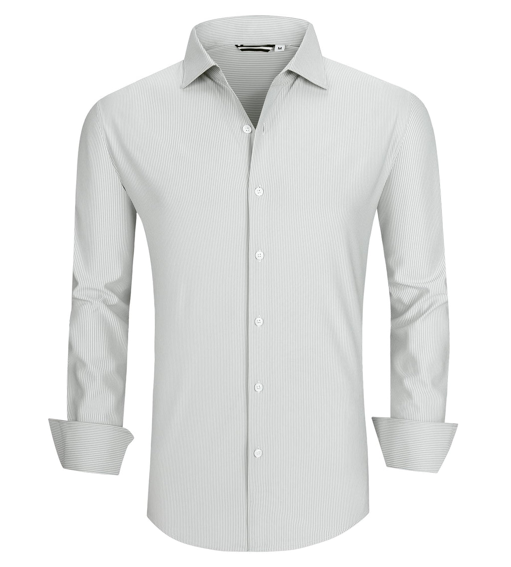 Alex Vando Mens Dress Shirt Wrinkle Free Regular Fit 4-Way Stretch Button Down Shirts