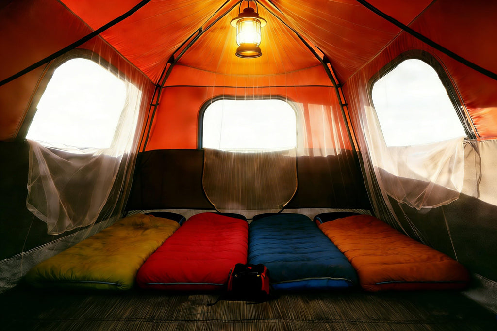 3/4 Person Camping Tent with 1 Door, 4 Windows, and Upgraded Ventilation– Instant Setup, Waterproof, 8'x 8'x 67''Oxford Fabric Floor Pop Up in 60 Seconds Includes Rainfly and Backpack