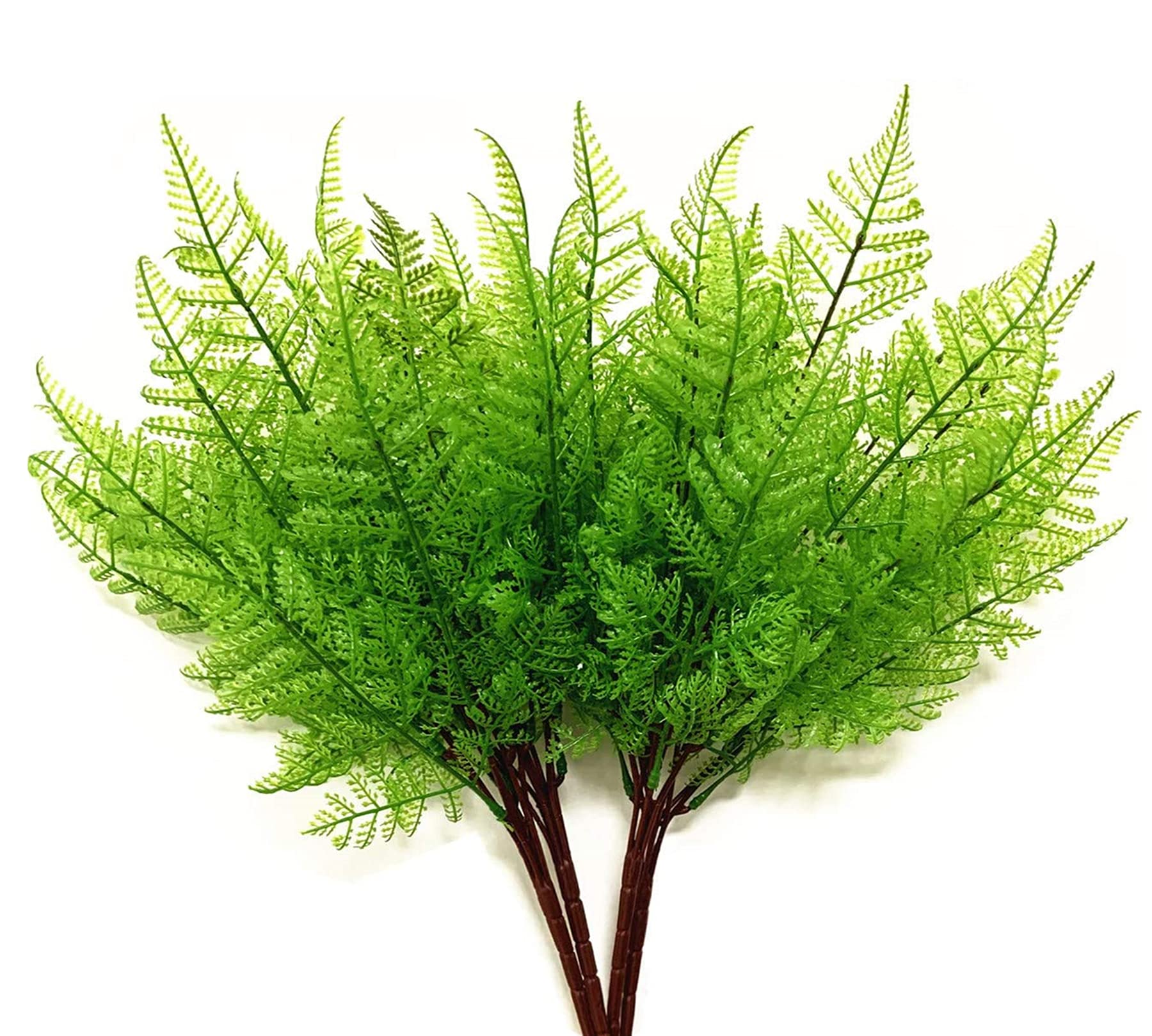 Christmas Decor Artificial Plants, PASYOU Gold Fake Antlers Plastic Grass Shrubs Leaves Indoor Outdoor Home Garden Party Hotel Verandah Wedding Event Faux DIY Decoration - 30 Inch Golden 2 Bunches