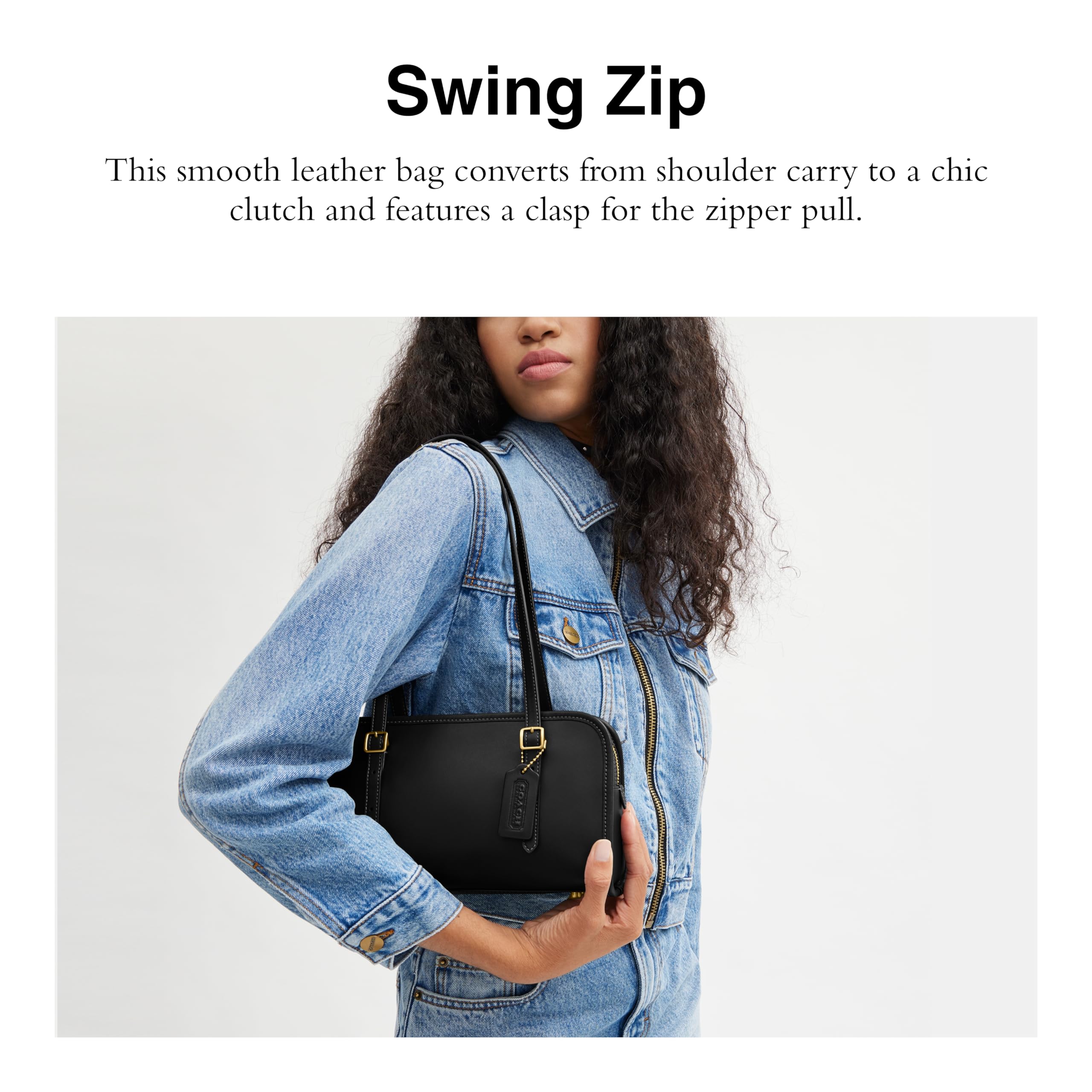 COACH Swing Zip Bag with Grommets