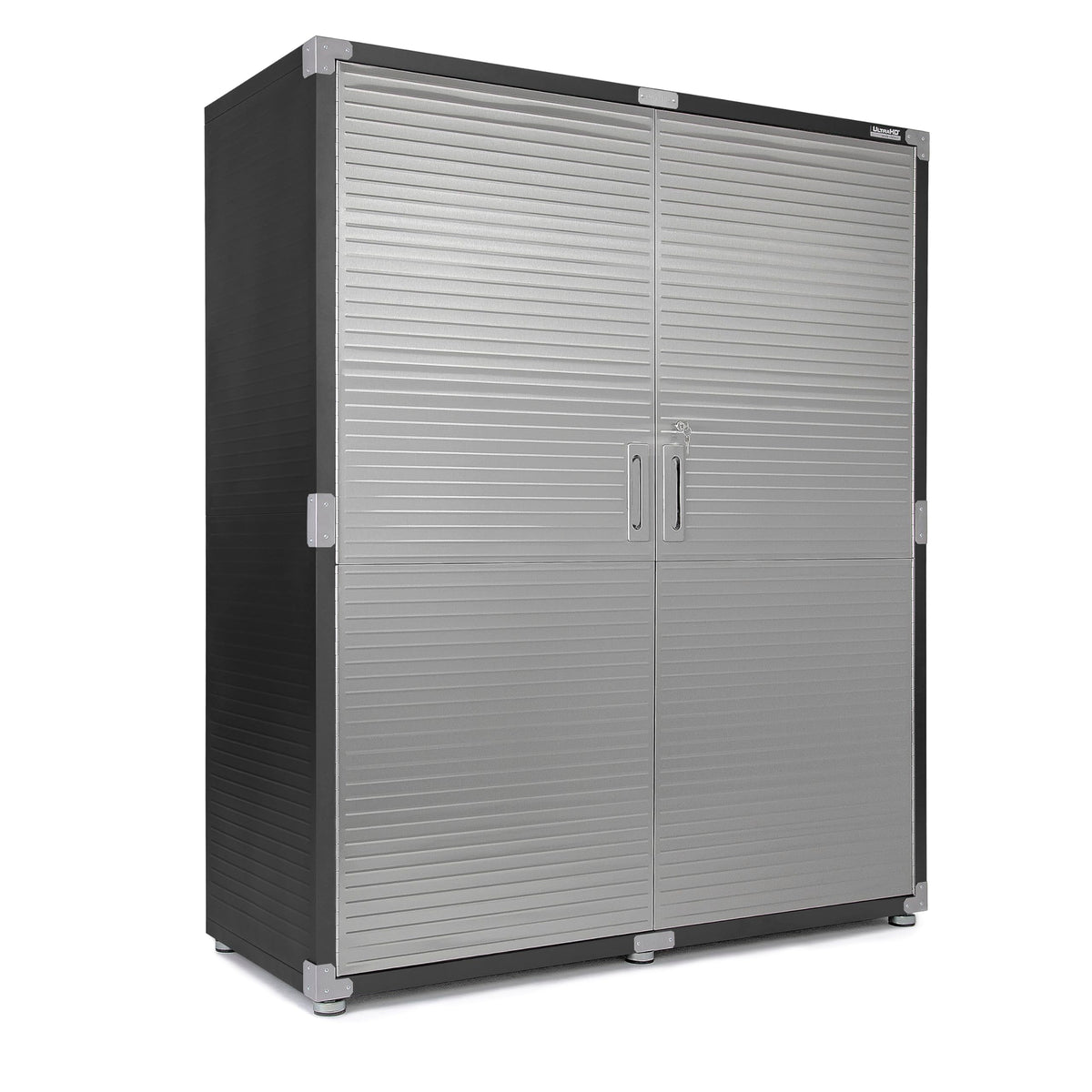 Seville Classics UltraHD Solid Steel Lockable Metal Storage Cabinet Locker Organizer, w/Adjustable Shelves for Garage, Warehouse, Office, Classroom, Granite, 30" W x 18" D x 72" H