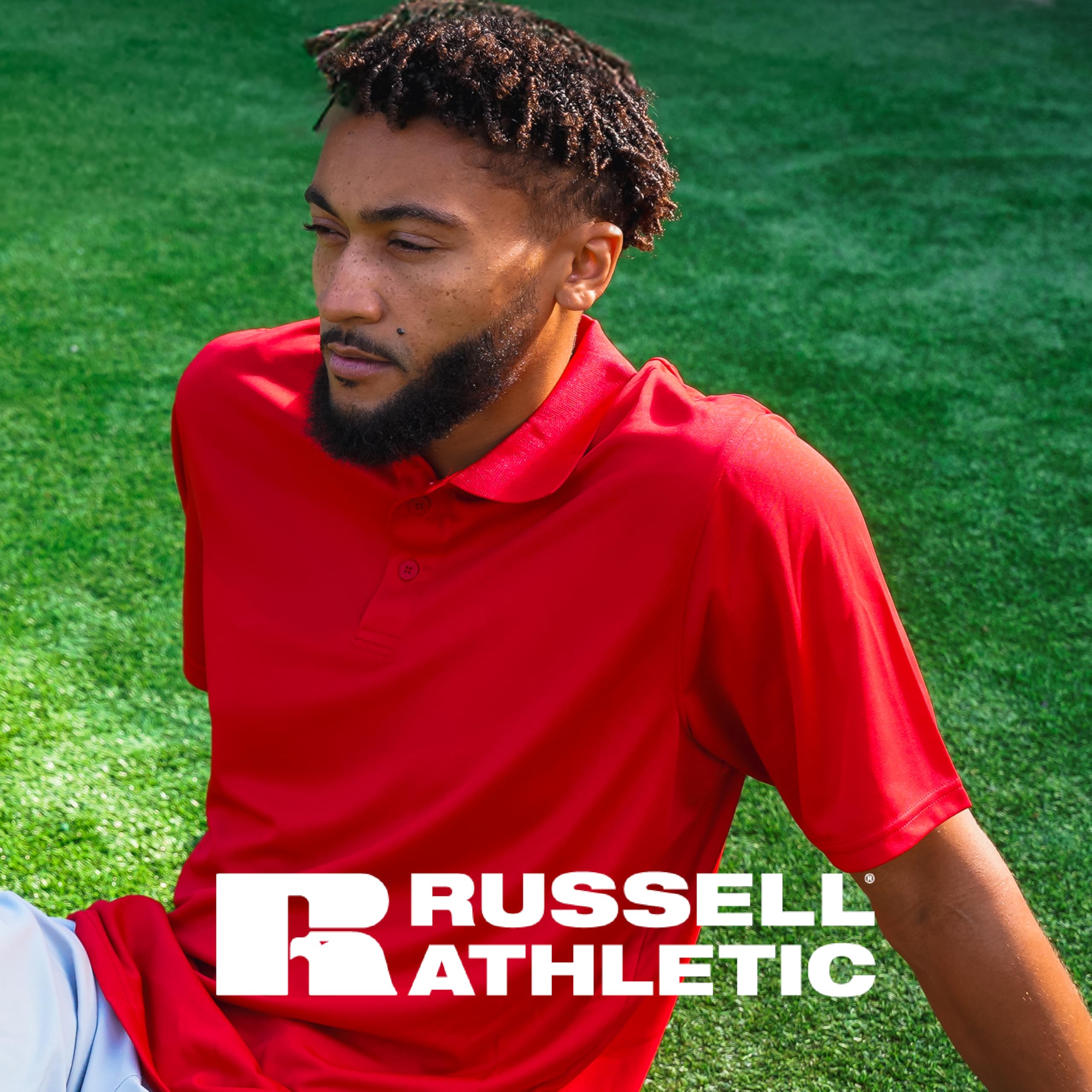Russell Athletic Mens Dri-Power Performance Polo | Premium Dri-fit Polo Shirt for Men