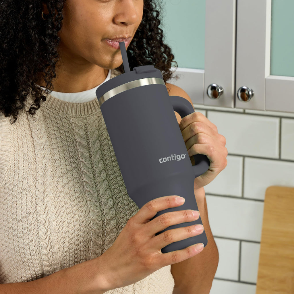 Contigo Streeterville 30oz Tumbler, Stainless Steel Vacuum Insulated, Leak-Proof, Cold for 29 Hours, Fits in cupholders, Licorice