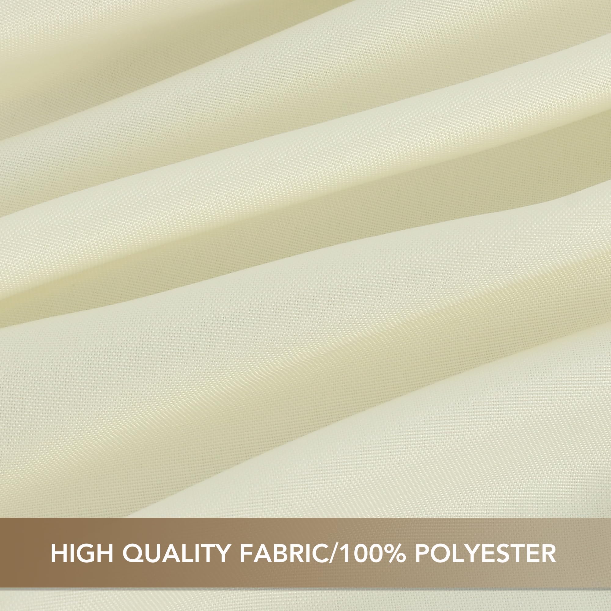 sancua Rectangle Tablecloths for 4ft Tables, 6 Pack - 60x84 Inch - Beige Washable Fabric Cloth Table Cloth for Wedding, Party, Birthday, Banquet, Reusable Polyester Table Covers