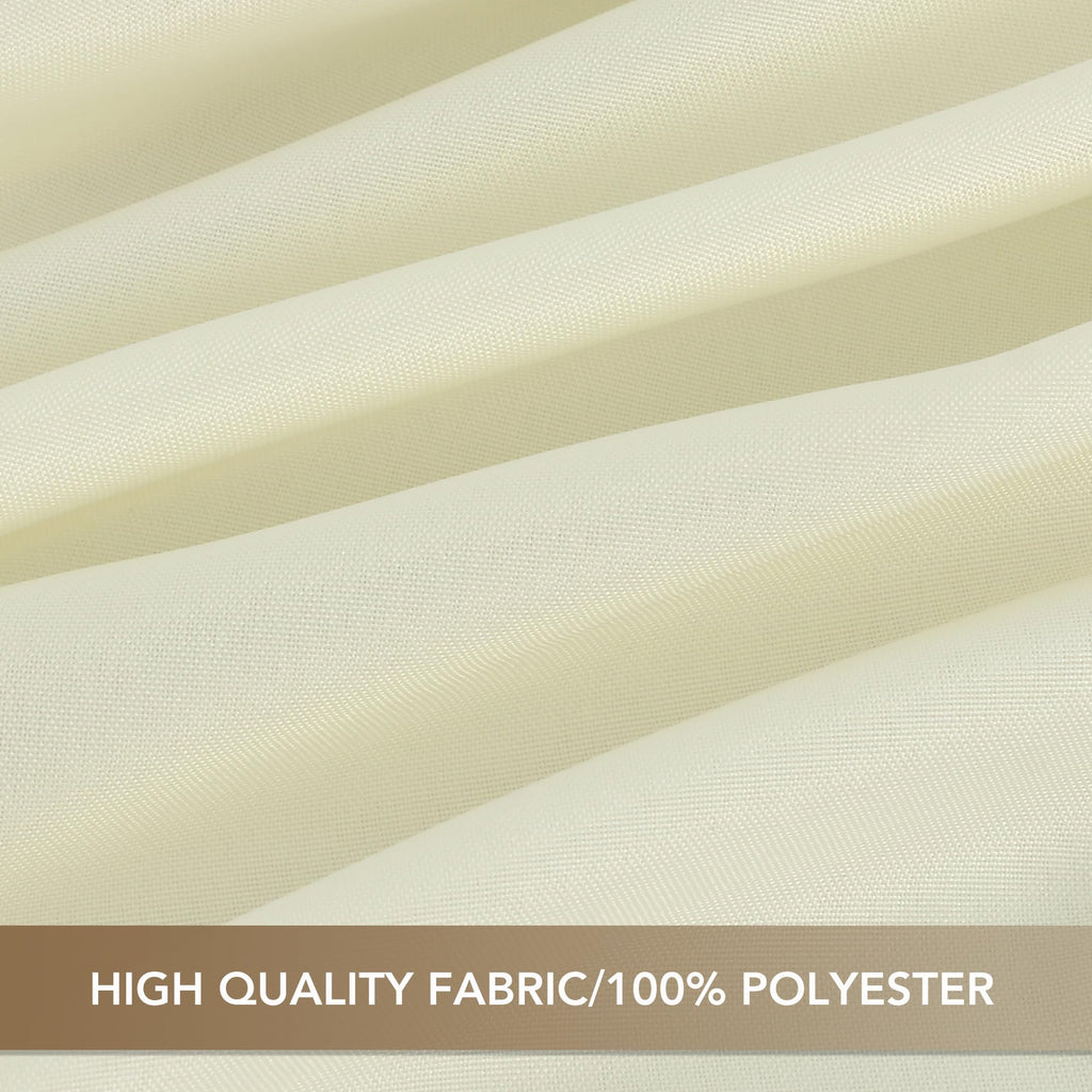 sancua Rectangle Tablecloths for 4ft Tables, 6 Pack - 60x84 Inch - Beige Washable Fabric Cloth Table Cloth for Wedding, Party, Birthday, Banquet, Reusable Polyester Table Covers