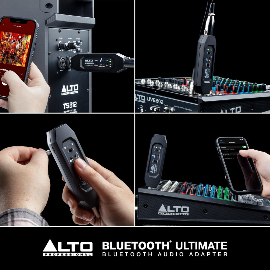 ALTO Bluetooth Total 2 XLR Equipped Rechargeable Bluetooth Receiver for Mixing Desk Audio Mixer Setups and Active PA Systems