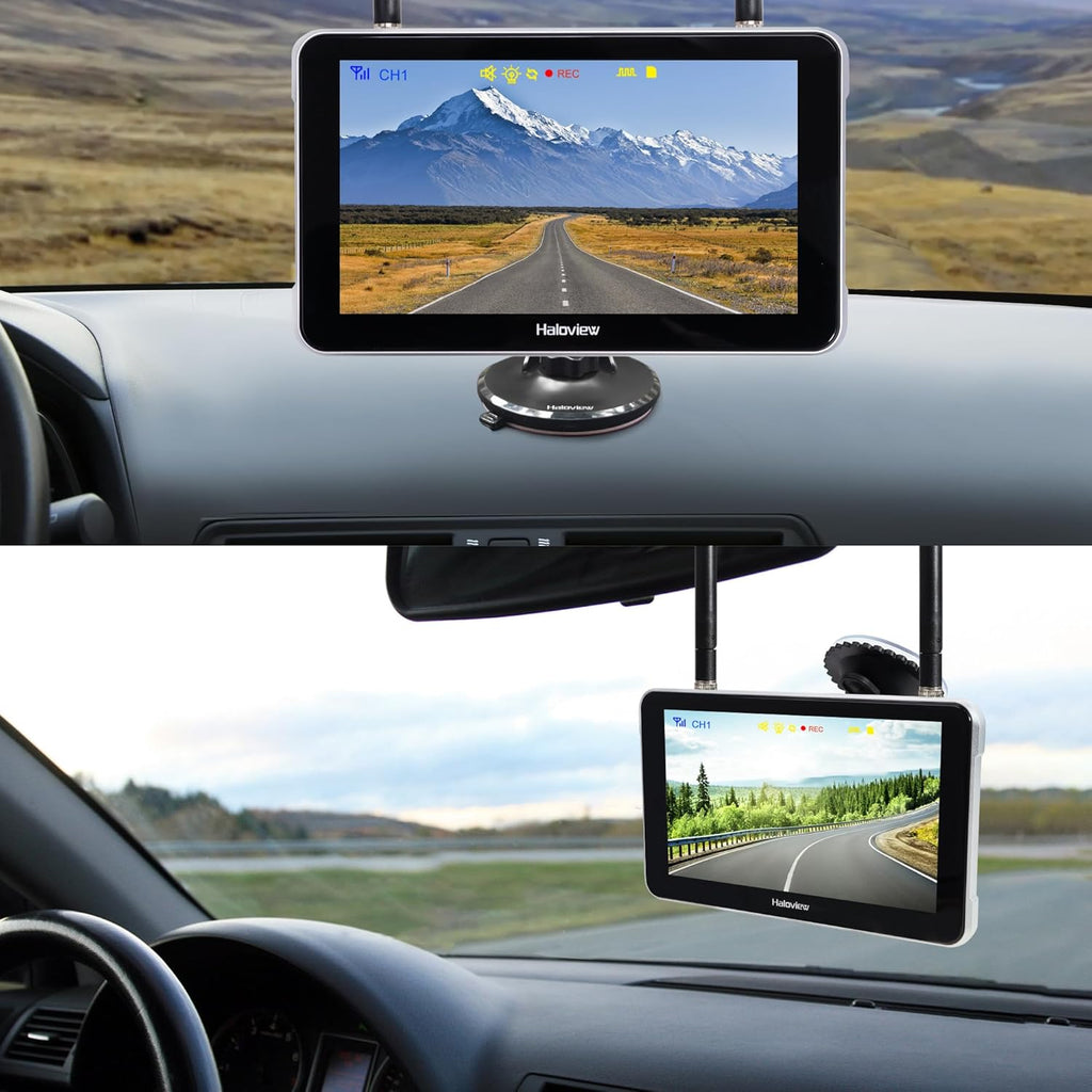 Haloview BT7 Touch RV Backup Camera Wireless 2.4G Digita FHD 1080P DVR Rearview Full-Color Night Vision Cam and 7" Touch Screen Monitor System for RV,Truck,Trailer,Truck,Camper,Van,Pickup