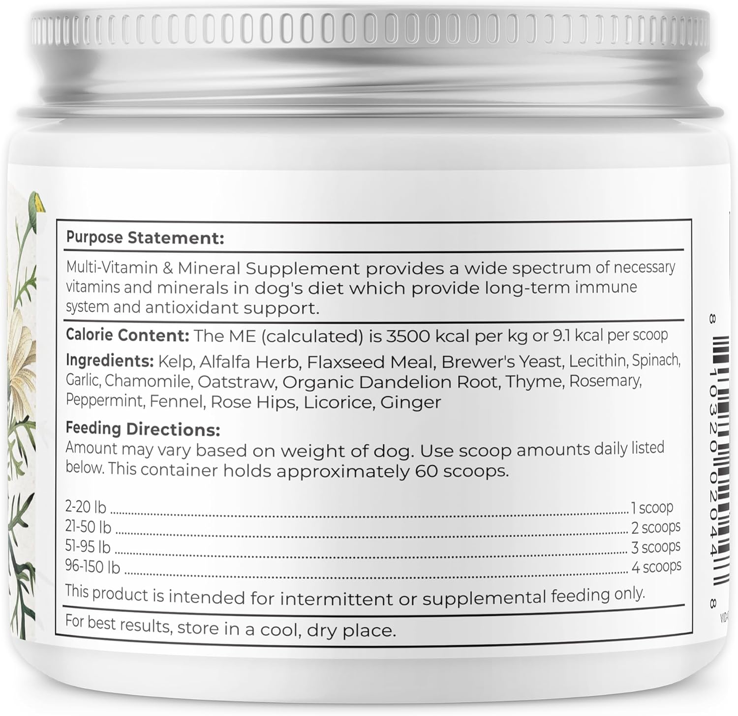 Dr. Harvey's Herbal Multi-Vitamin and Mineral Supplement for Dogs (7 Ounces)