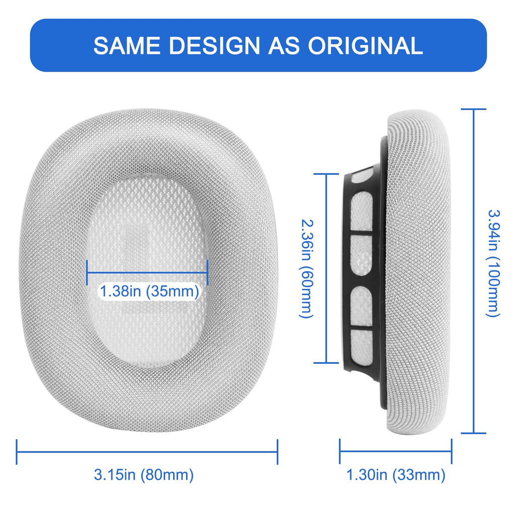 Ear Cushions for AirPods Max - Mesh Fabric Ear Cups Cover Replacement - Upgraded Cushion for Apple Air Pods Max Headphones (Green)