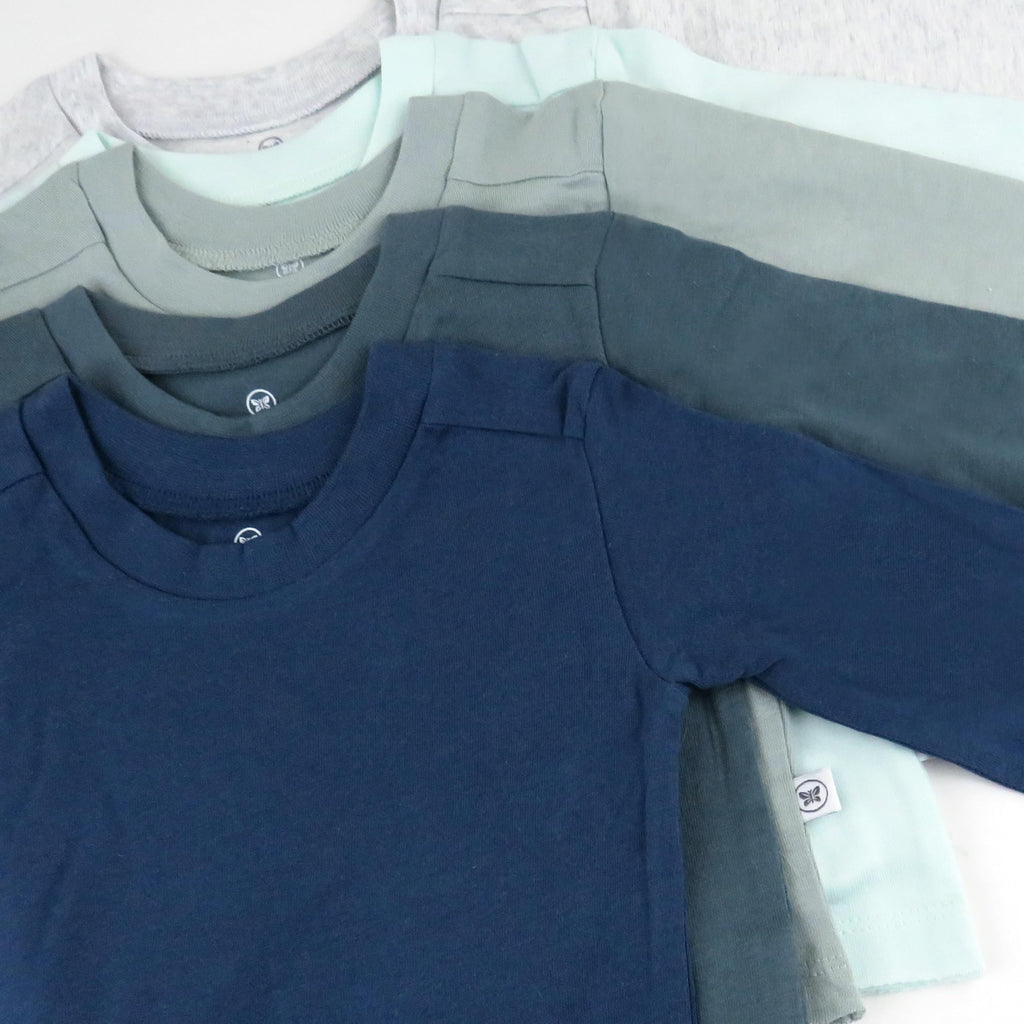 HonestBaby Unisex-Baby Organic Cotton Long Sleeve Tshirts Multipack