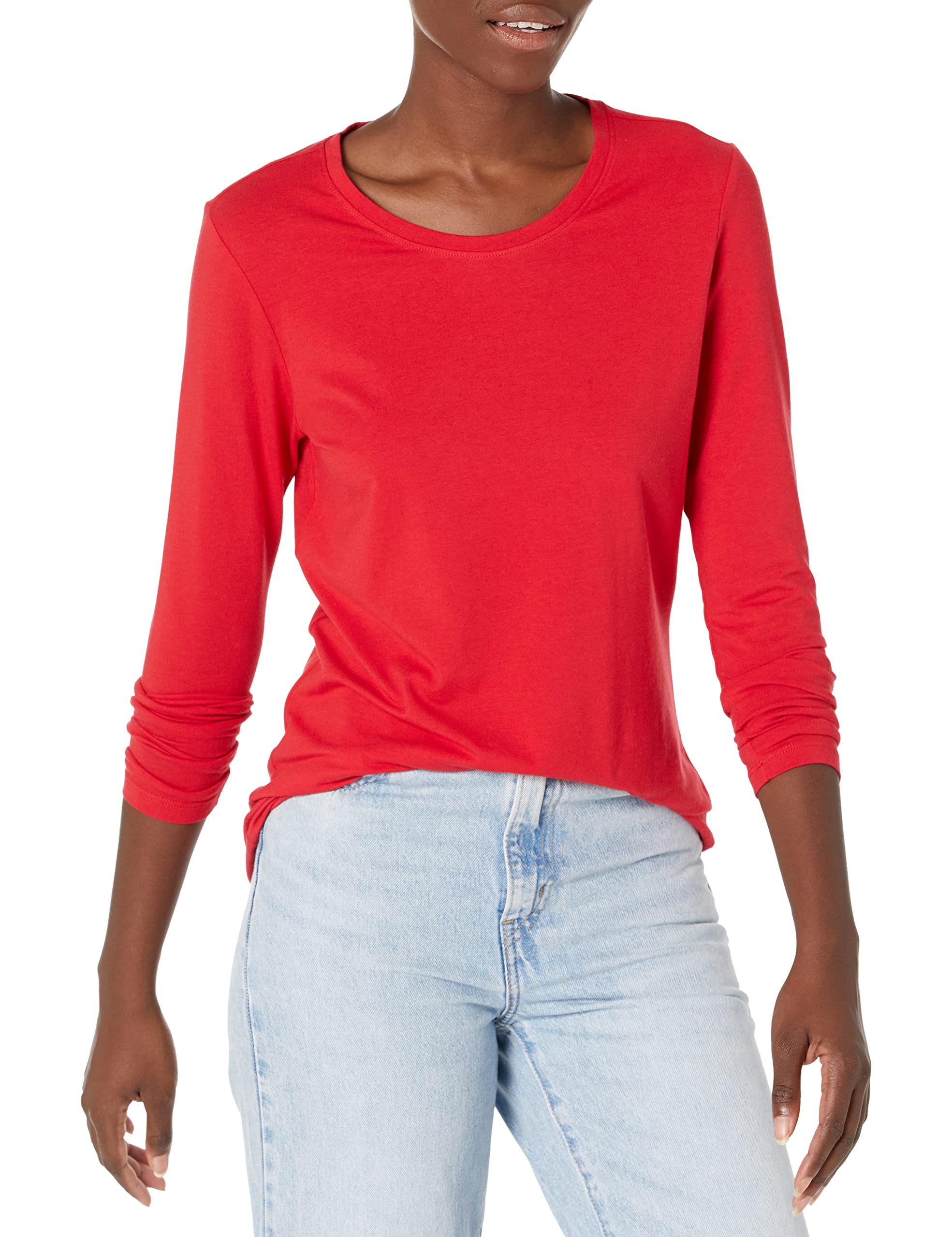 Amazon Essentials Women's Regular-Fit Long-Sleeve Crewneck T-Shirt (Available in Plus Size)