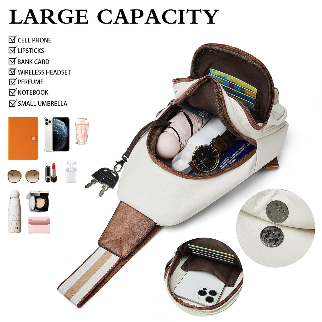 Sling Bag Crossbody Bags for Women Small Cross Body Bag Fanny Packs Chest Sling Purse for Daily Travel Leisure Sport