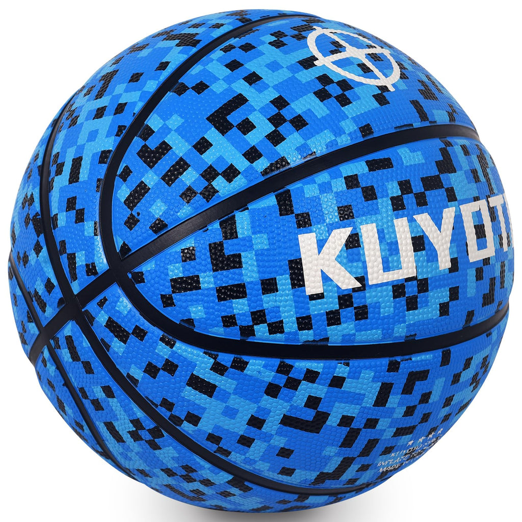KUYOTQ Kids Youth Adult Size 3/4/5/6/7 (22/25.5/27.5/28.5/29.5") Basketball Premium Rubber or Faux Leather Basketball Indoor Outdoor Basketball for Boys Girls Womens Mens Basketball Gifts (Deflated)
