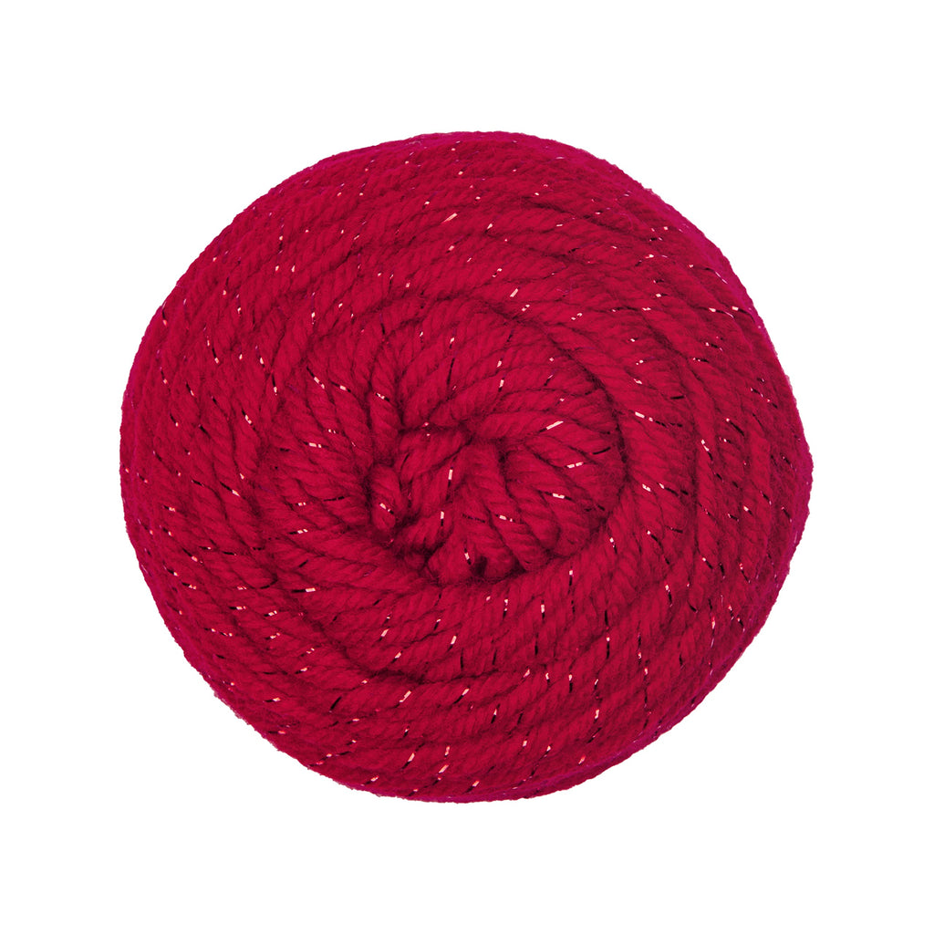 Red Heart Super Saver Metallic red Yarn of 5oz/142g - Acrylic - 4 Medium (Worsted) - 255 Yards - Knitting/Crochet (Pack of 24)