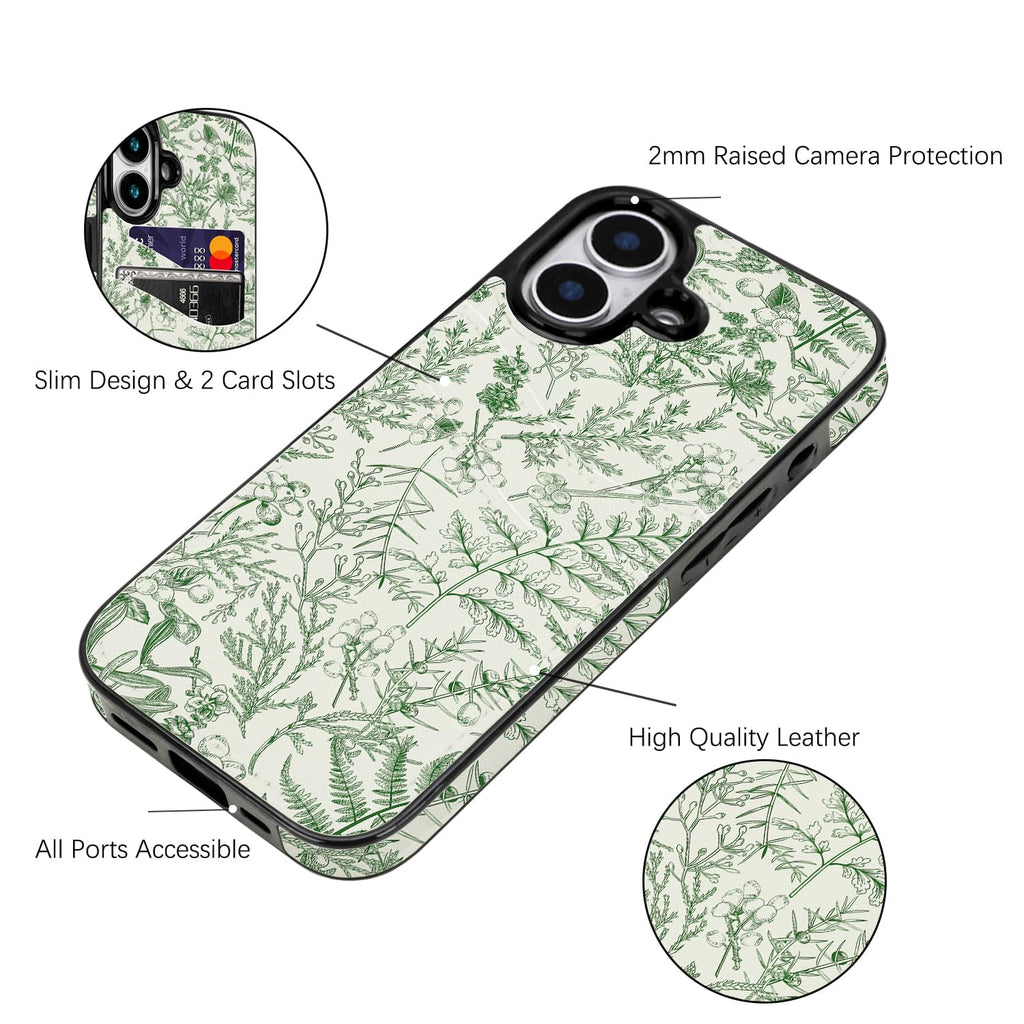for iPhone 11 6.1 inch Case with Card Holder Soft Leather Wallet Case Protective Shockproof Hard Cover for Women Man (Blue Floral, iPhone 11 6.1 inch)