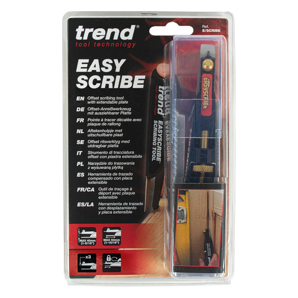 Trend EasyScribe Scribing Tool, Accurate Scribing Solution for Carpenters, Joiners, Tilers, Kitchen & Shop Fitters, E/SCRIBE, Black