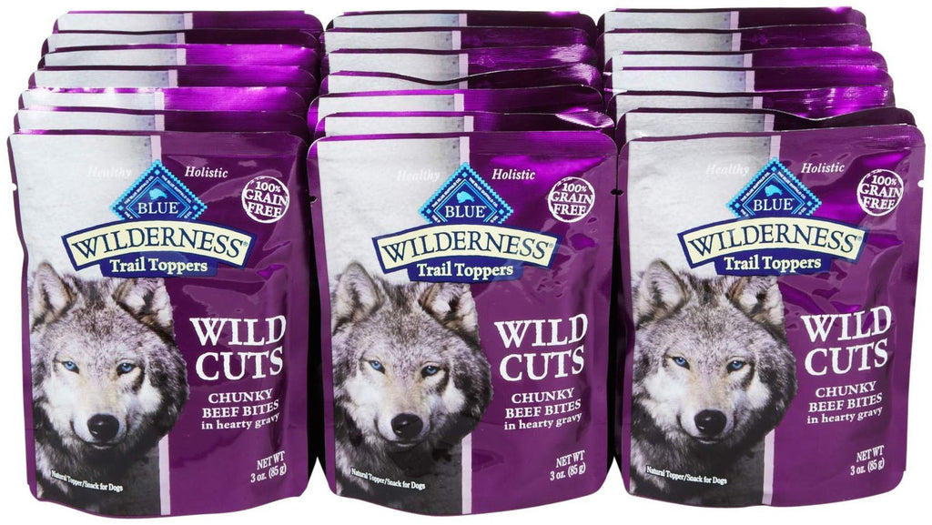 Blue Buffalo Wilderness Wild Cuts Trail Toppers Chunky Bites In Hearty Gravy - Beef - 3 Oz