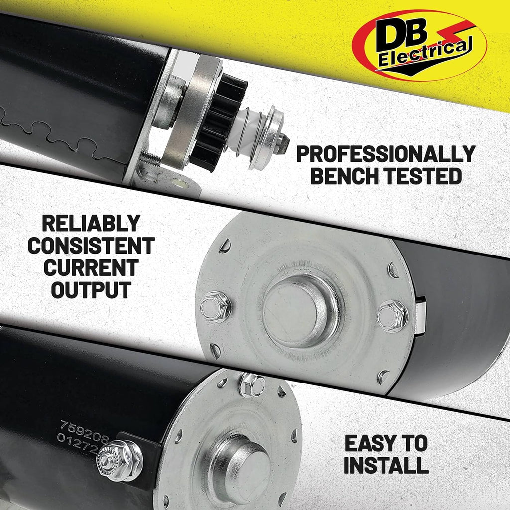 DB Electrical 410-22003 Starter Compatible with/Replacement for Briggs & Stratton, John Deere, and United Tech, Starter Motor for Lawn Mower, Agricultural Machinery, and Heavy Equipment